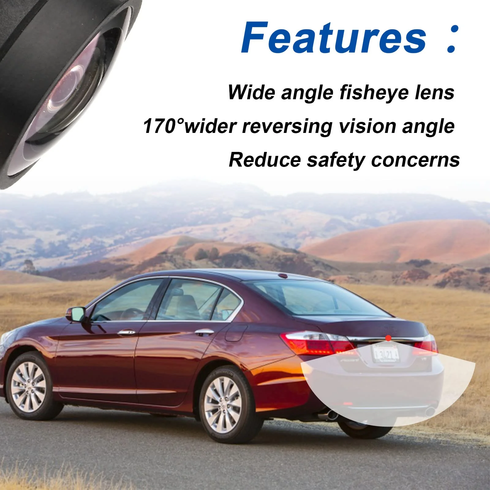 Backup Camera Rear View Camera Compatible with Honda Accord 2014 2015 2016 2017 Parking Park Assist Camera Replaces # 39530-T2A-A21 39530-T2A-A31 39530-T2A-U110-M2 - Image 3