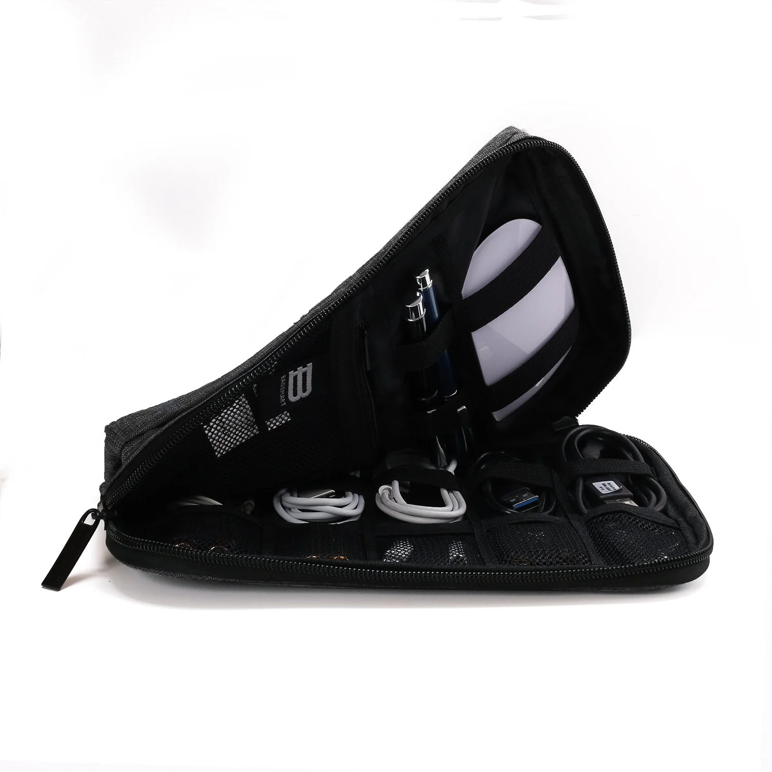 BAGSMART Electronic Organizer Small Travel Cable Organizer Bag for Hard Drives, Cables, Phone, USB, SD Card, Black - Image 7