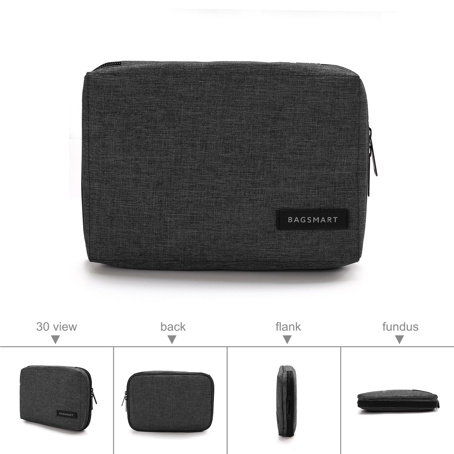 BAGSMART Electronic Organizer Small Travel Cable Organizer Bag for Hard Drives, Cables, Phone, USB, SD Card, Black - Image 8