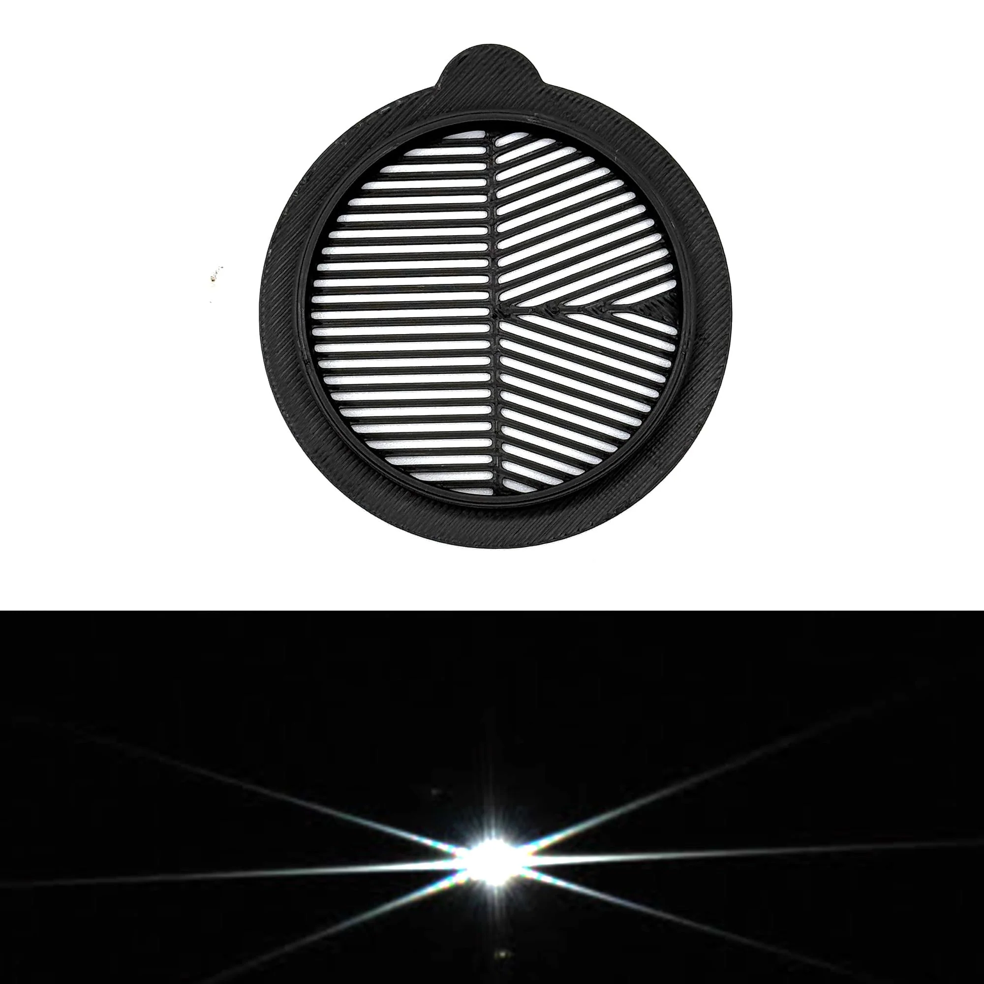 Bahtinov Mask Focus and Cap Cover for ZWO Seestar S50, Lens Cap for S50, 2 Pieces, Black Plastic - Image 3