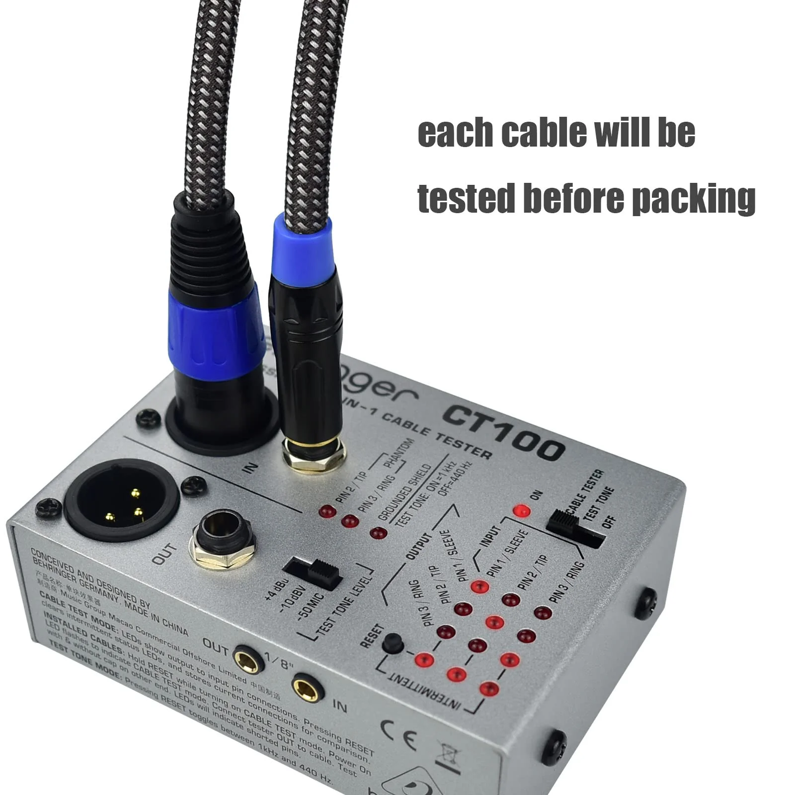 Balanced 1/4" TRS to XLR Male Patch Cable, 10Feet Quarter Inch 6.35mm to 3pin XLR Male Microphone Cable, Heavy Duty Nylon Braided, Gold Plated Plug, for Mixer, Speaker, Studio Monitor -2Pack 10Feet, 2Pack - Image 7