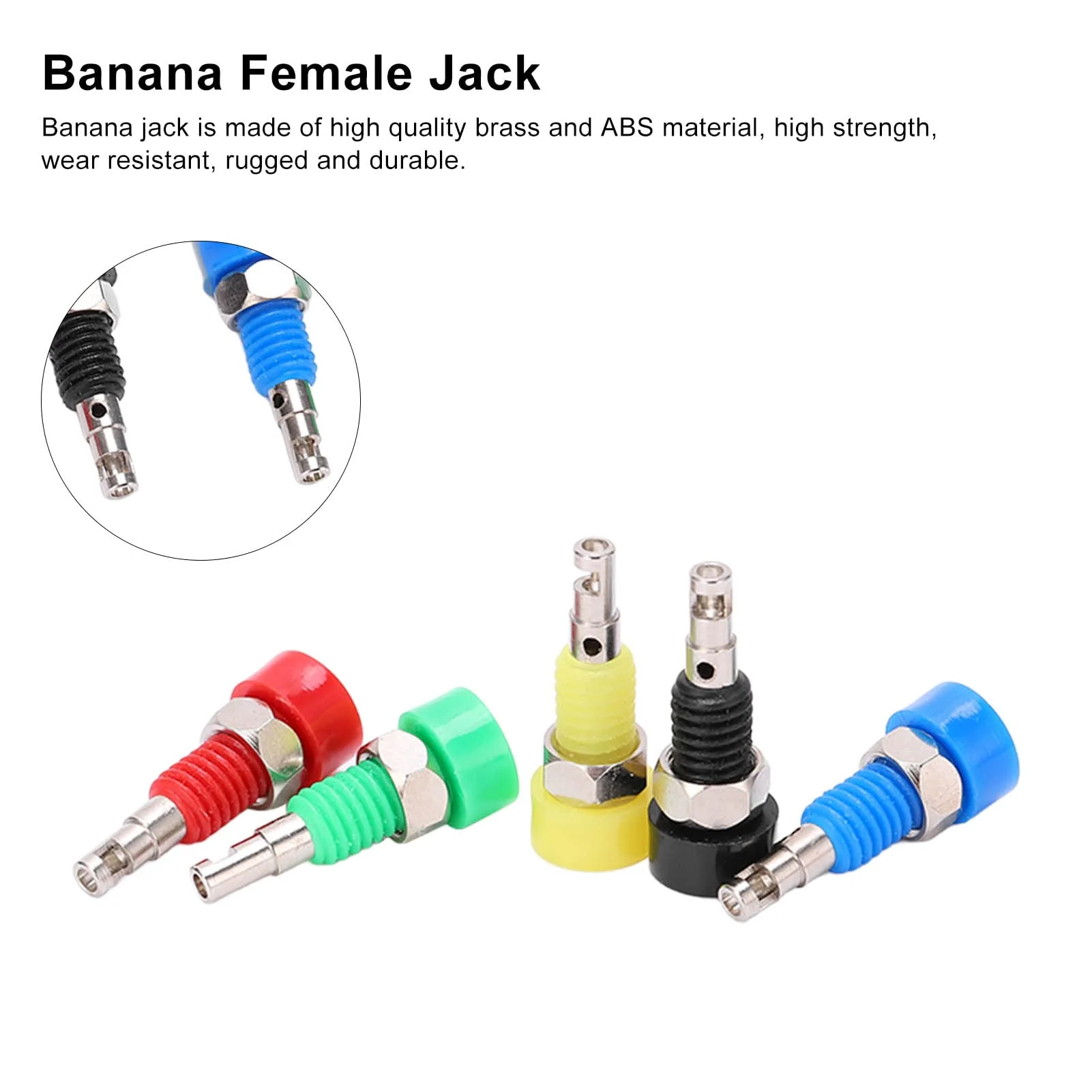 Banana Socket Jack, 10 Pieces 2 mm Banana Socket Banana Socket Connection Clamp Adapter, Banana Plug Socket Adapter Banana Plug Socket for Panel Mounting Banana Plug Socket Jack Connectors - Image 2