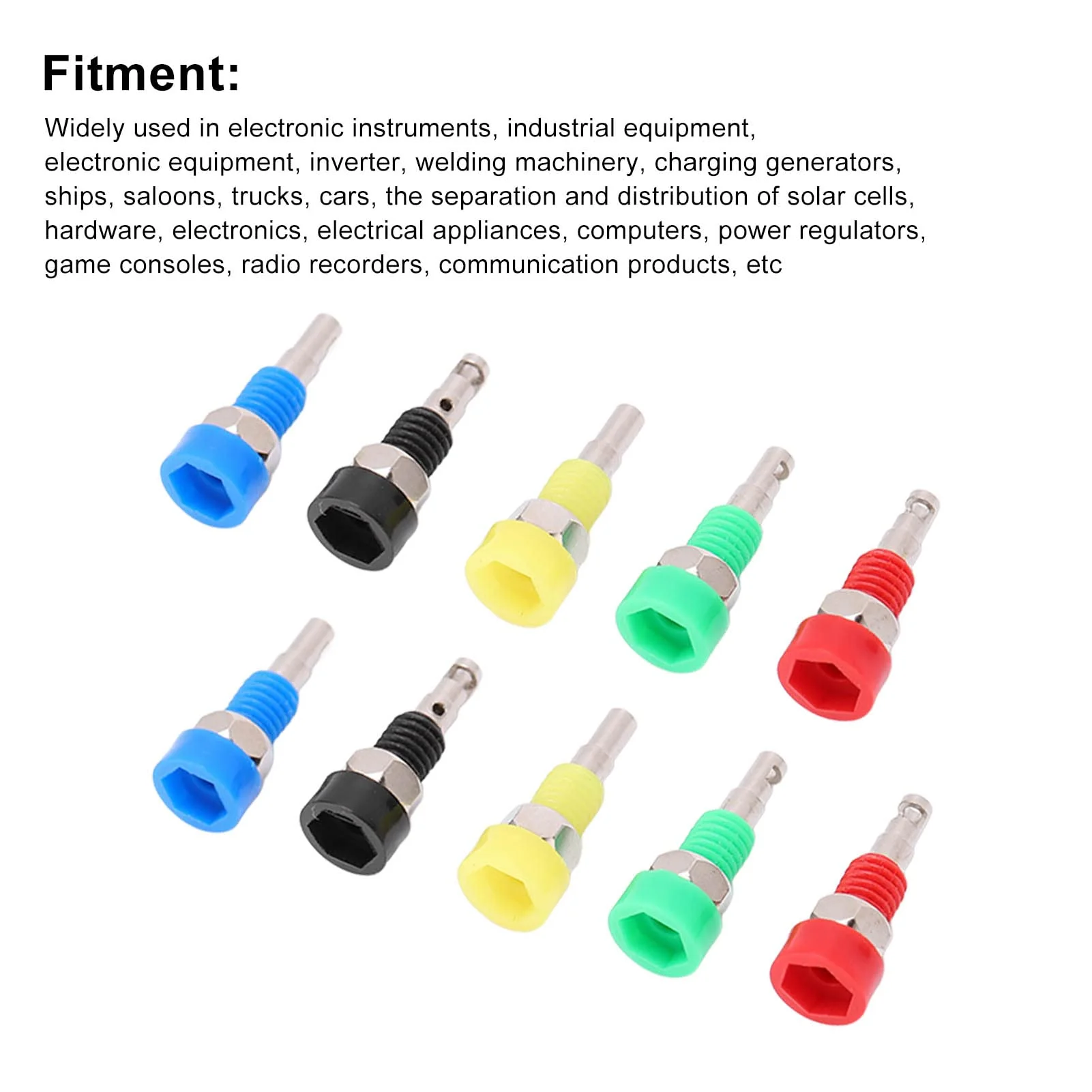 Banana Socket Jack, 10 Pieces 2 mm Banana Socket Banana Socket Connection Clamp Adapter, Banana Plug Socket Adapter Banana Plug Socket for Panel Mounting Banana Plug Socket Jack Connectors - Image 6