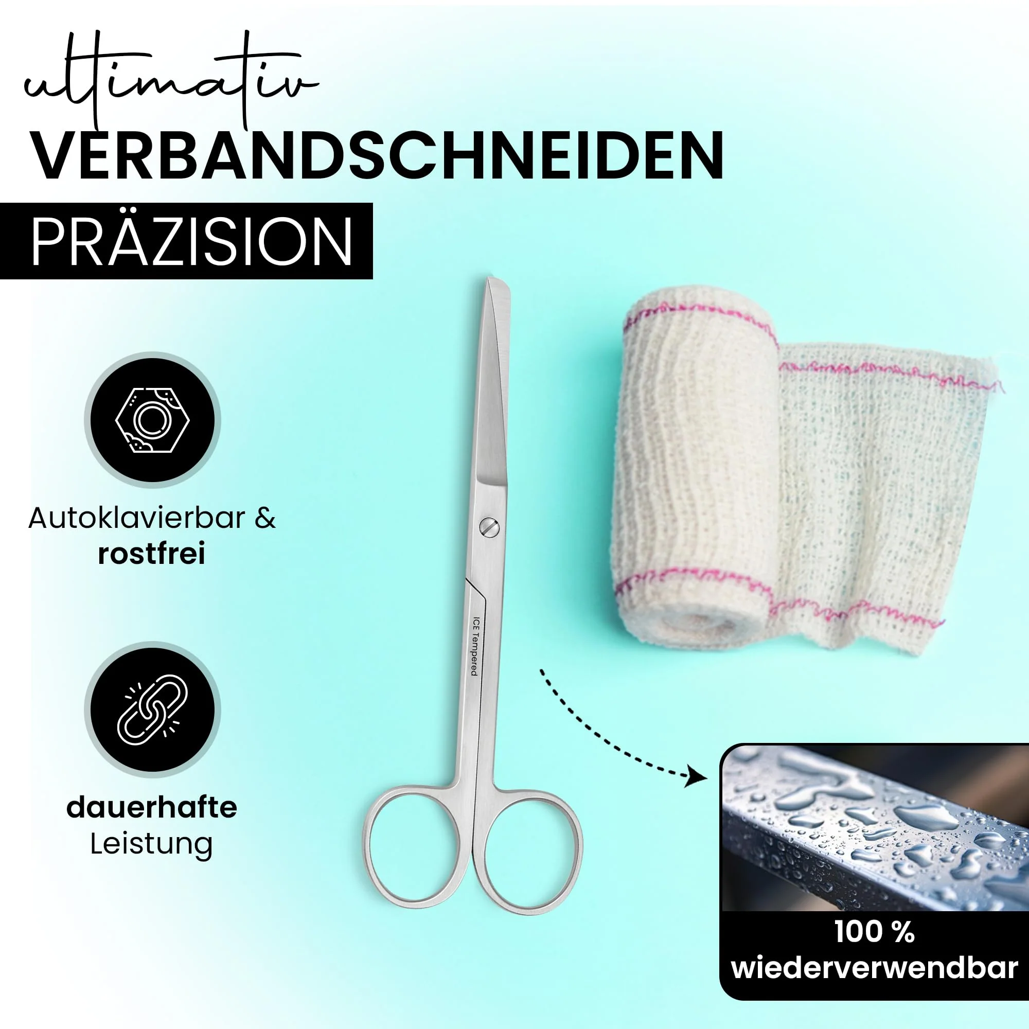 Bandage Scissors 14.0 cm Blunt Blade - Image 5