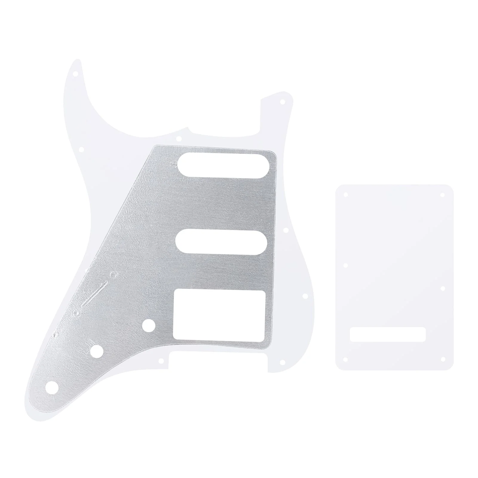 Banworks 4Ply Strat HSS Pickguard 11-Hole SSH Pickguard Scratch Plate with Backplate 6-Hole Trem Tremolo Cover Set for USA/Mexican Modern Style Standard Stratocaster ST JT/HB-09 Purple Pearl - Image 3