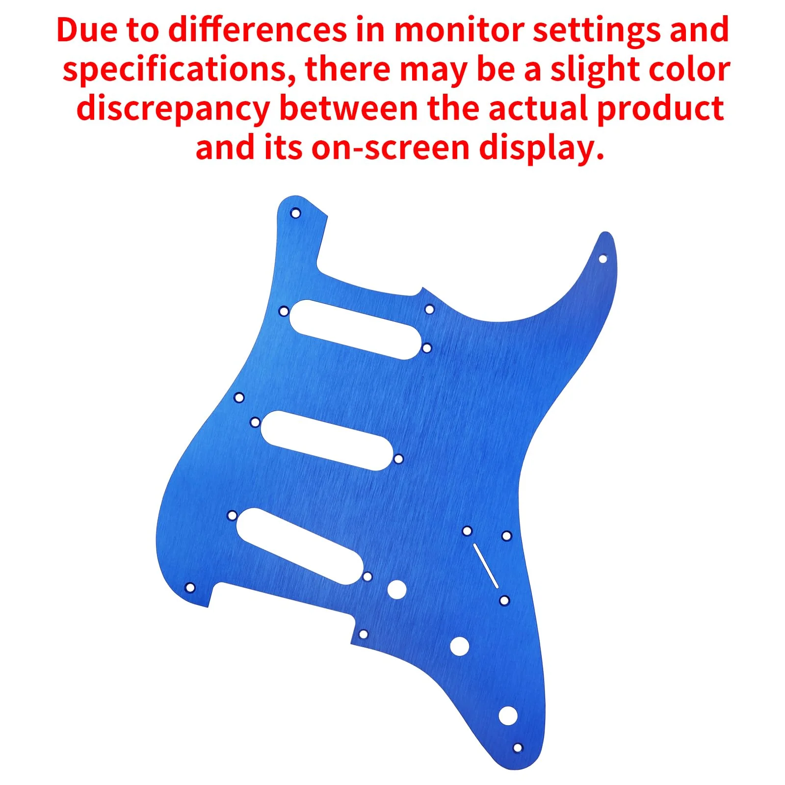Banworks CNC Processed Aluminum 8-Hole Vintage 50s ST SSS Pickguard 1 Ply Srtaight Edge Guitar Scratch Plate for Squier Classic Vibe SQ CV 50s Reissue Vintage Strat Style Electric Guitar JT/HB-15 Blue Aluminum Blue - Image 5