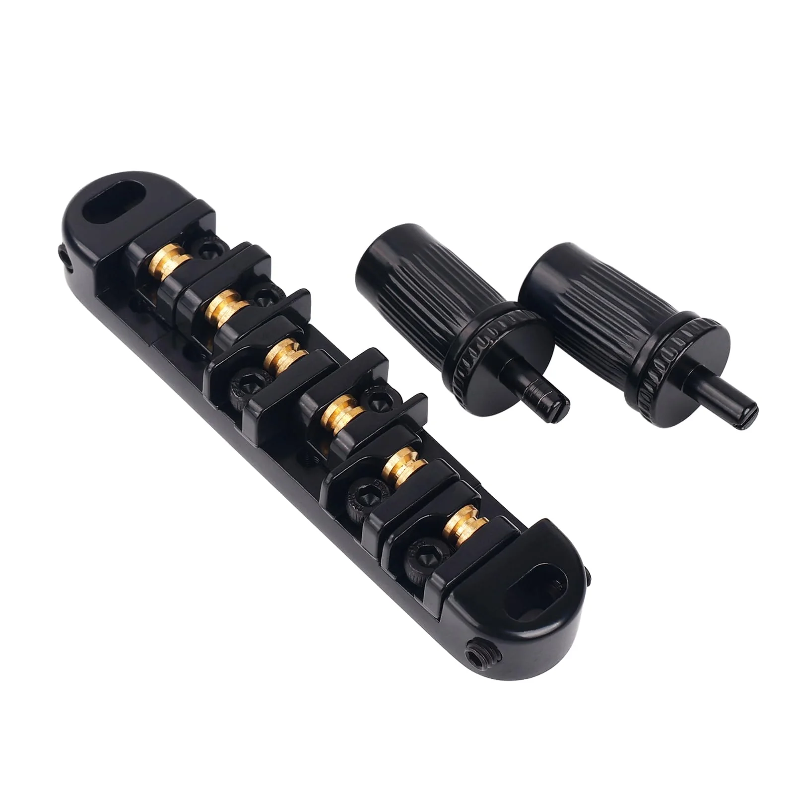 Banworks Electric Locking Roller Bridge Tune-O-Matic Roller Saddle Bridge 51.5mm (2-1/32") String Spacing for EPI Epiphone/Gibson LP Les Paul/SG/ES Style Guitars JT/GDQQ-02 Black - Image 4