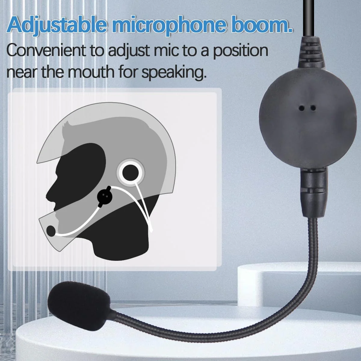BAOFENG Rugged Radio Helmet Headset with Mic Microphone 2 PIN PTT BF-F8HP Pro UV-5R Mini AR-5RM UV-21R UV32 DM32 Two Way Radio Walkie Talkies - Image 3