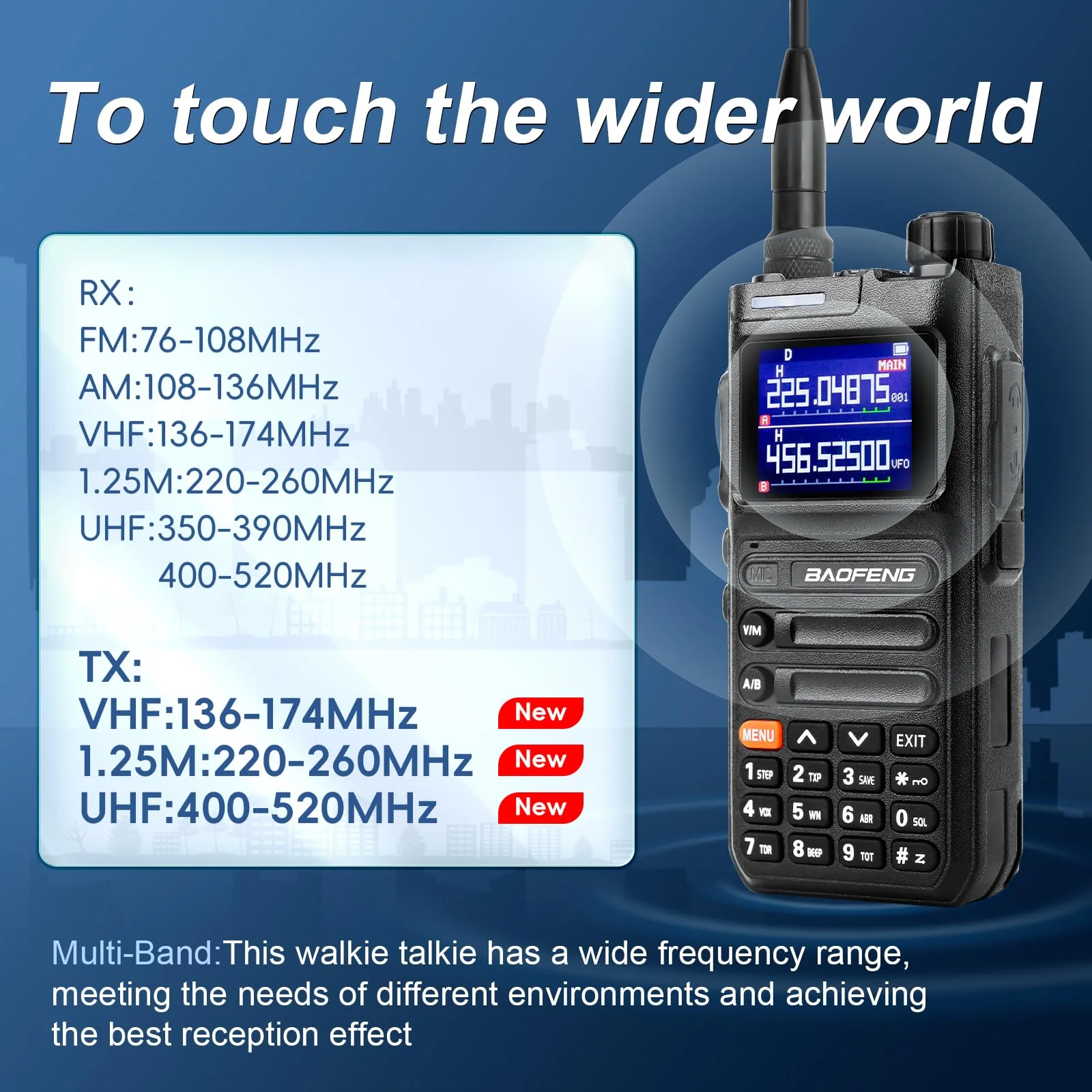 BAOFENG UV26 Ham Radio 10W (New Gen 5RM) Long Range Handheld Rechargeable Walkie Talkies with Earpiece, 2500mAh Type-C Battery, 771 & Air/Police Band Antenna, Rapid Two-Way Radios - 1 Pack Full Kit UV26-10Watt-1Pack - Image 3