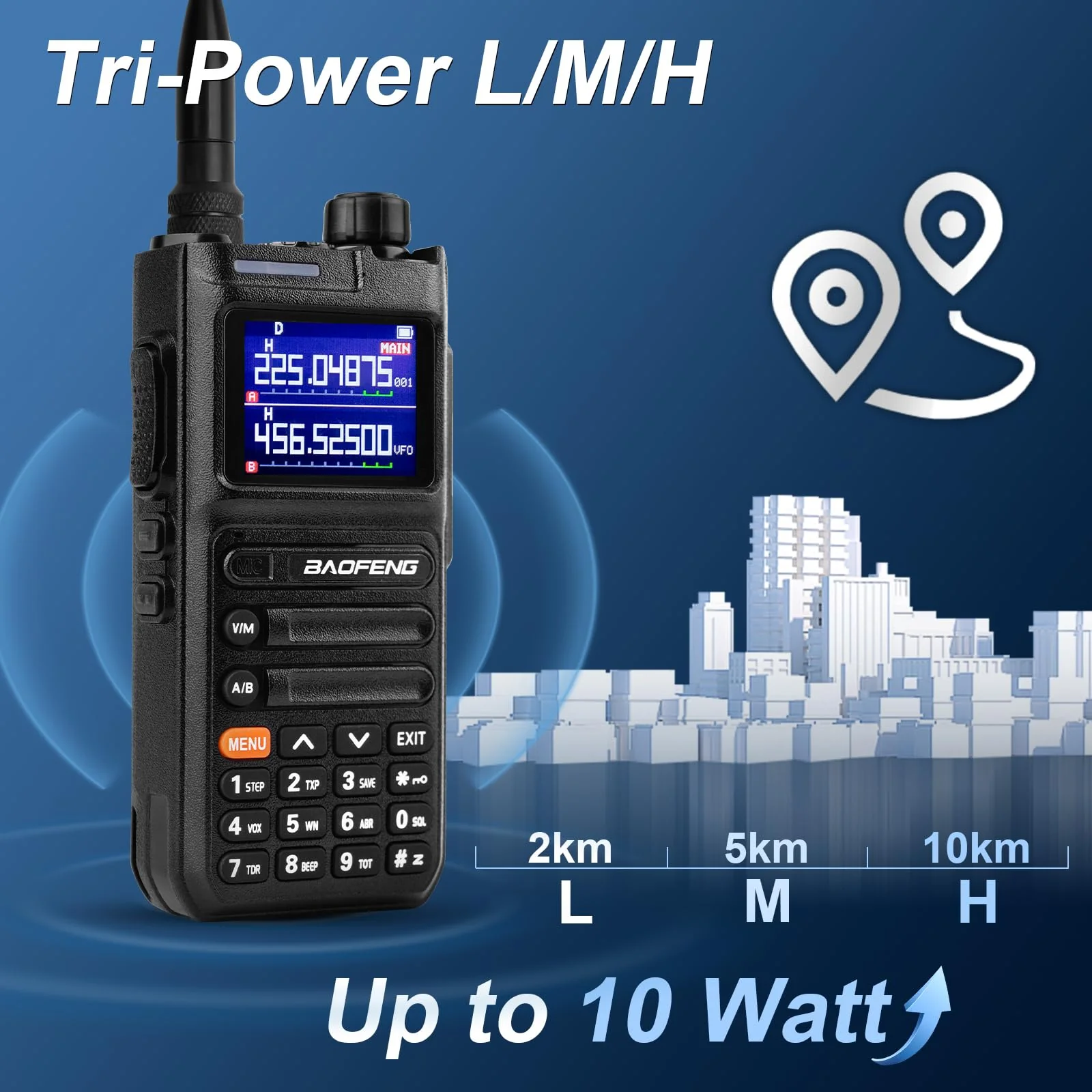 BAOFENG UV26 Ham Radio 10W (New Gen 5RM) Long Range Handheld Rechargeable Walkie Talkies with Earpiece, 2500mAh Type-C Battery, 771 & Air/Police Band Antenna, Rapid Two-Way Radios - 1 Pack Full Kit UV26-10Watt-1Pack - Image 5