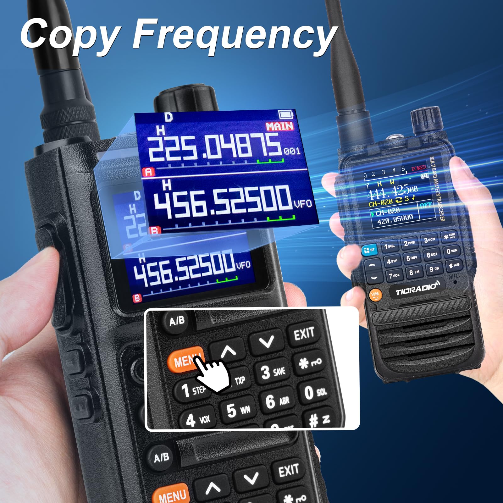 BAOFENG UV26 Ham Radio 10W (New Gen 5RM) Long Range Handheld Rechargeable Walkie Talkies with Earpiece, 2500mAh Type-C Battery, 771 & Air/Police Band Antenna, Rapid Two-Way Radios - 1 Pack Full Kit UV26-10Watt-1Pack - Image 6