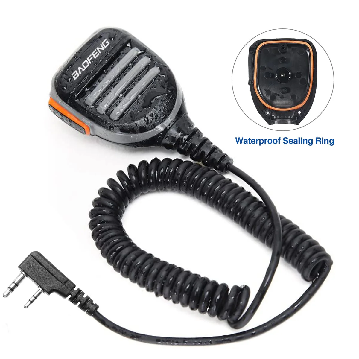 BAOFENG Walkie Talkie Speaker Mic Microphone, Remote Shoulder Police Mic UV-5R BF-F8HP 5RM UV-21R K5PLUS GM-15 Pro UV-5G Plus GM-5RH UV-17R TIDRADIO TD-H3 TD-H8 Quansheng UV-K5 - Image 2