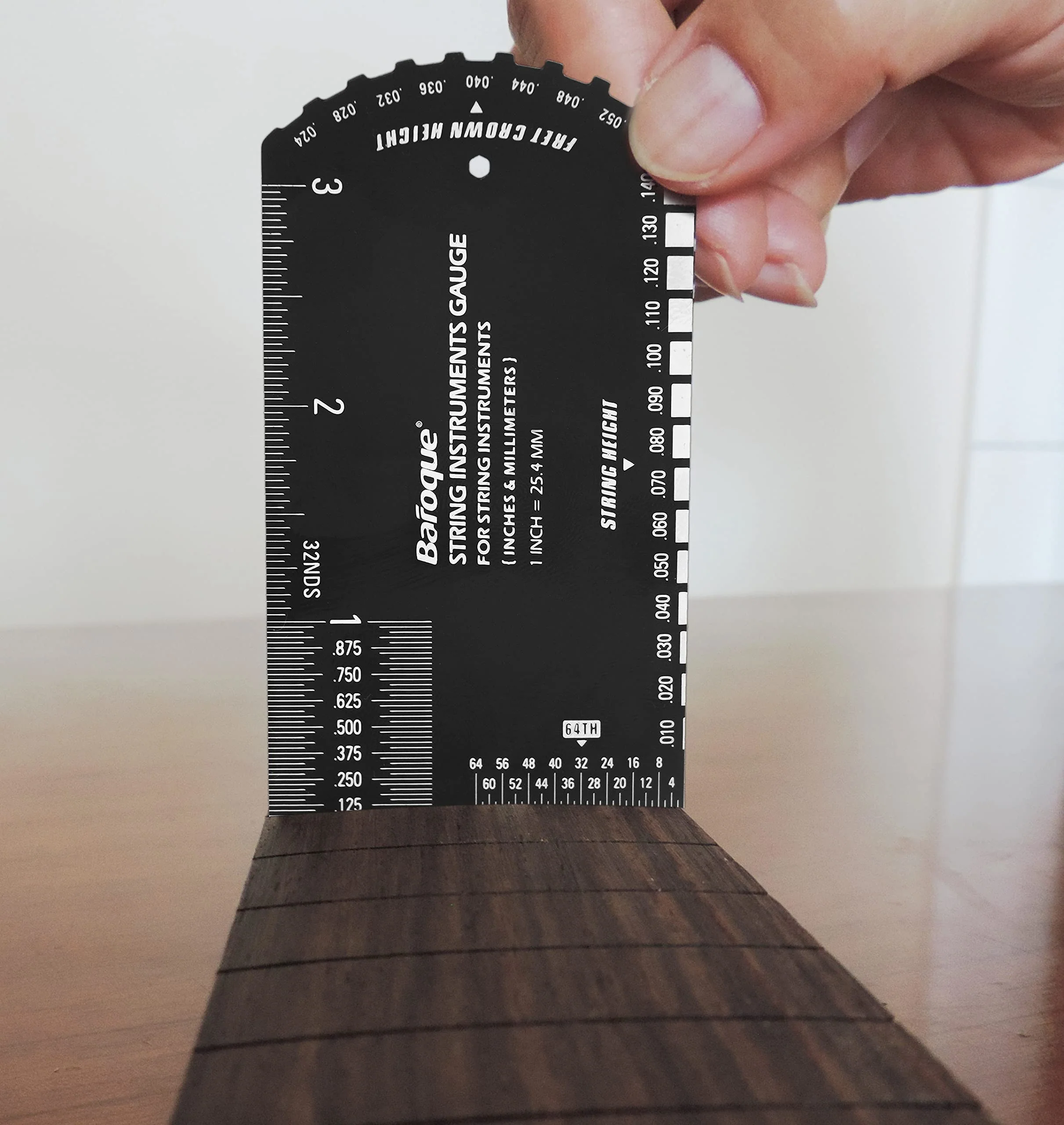 Baroque Stringed Instrument Action Ruler Gauge Luthier Measuring Tool for Electric Acoustic Guitar Bass Ukulele Mandolin Banjo SIG-10 - Image 2