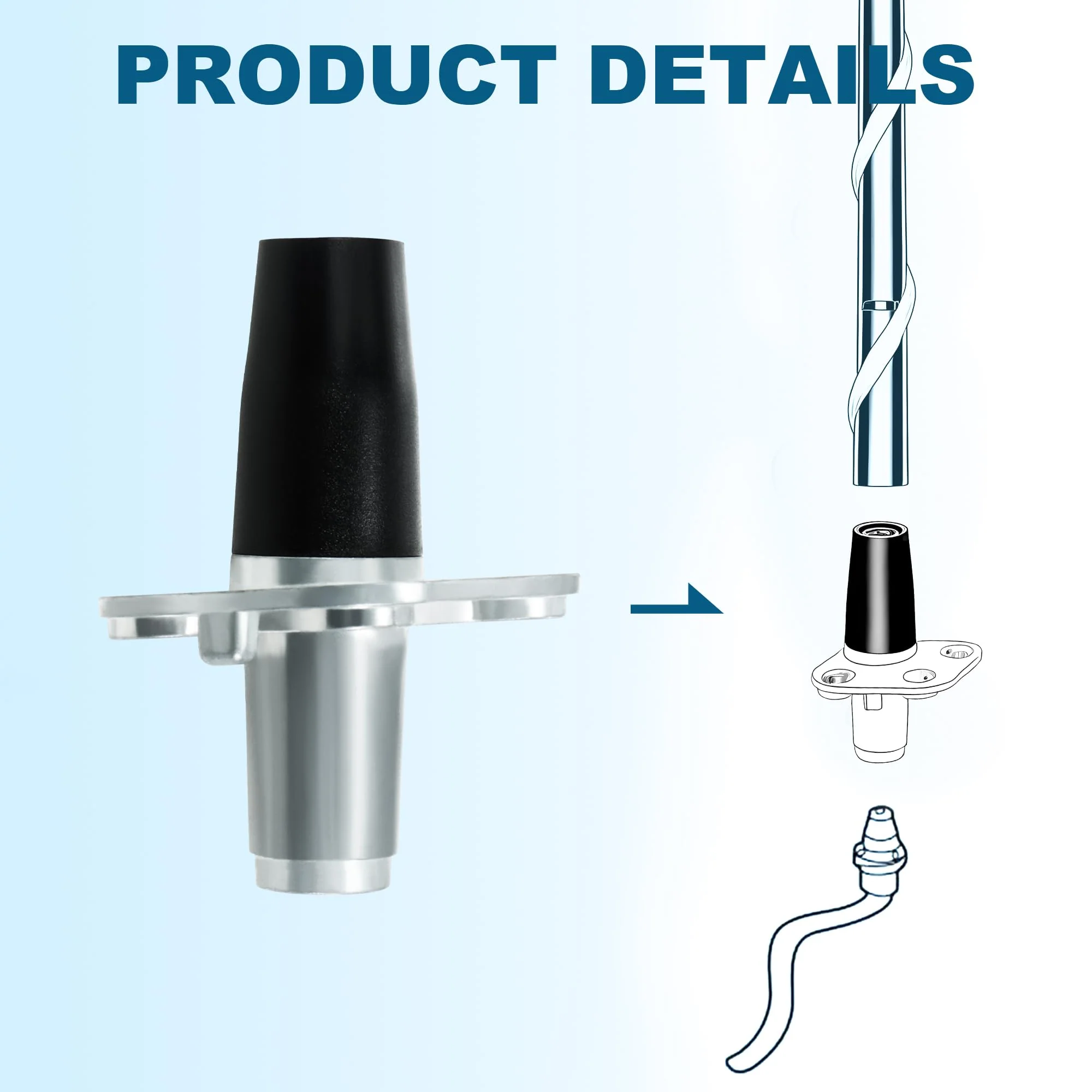 BASIKER Car Radio Antenna Base Mount Fit for 2017-2021 Ford F-250 F-350 Super Duty, Antenna Base Mount Ford Accessories OEM HC3Z-18A984-A 926-535 Black Compatible with Ford F250 F350 - Image 4