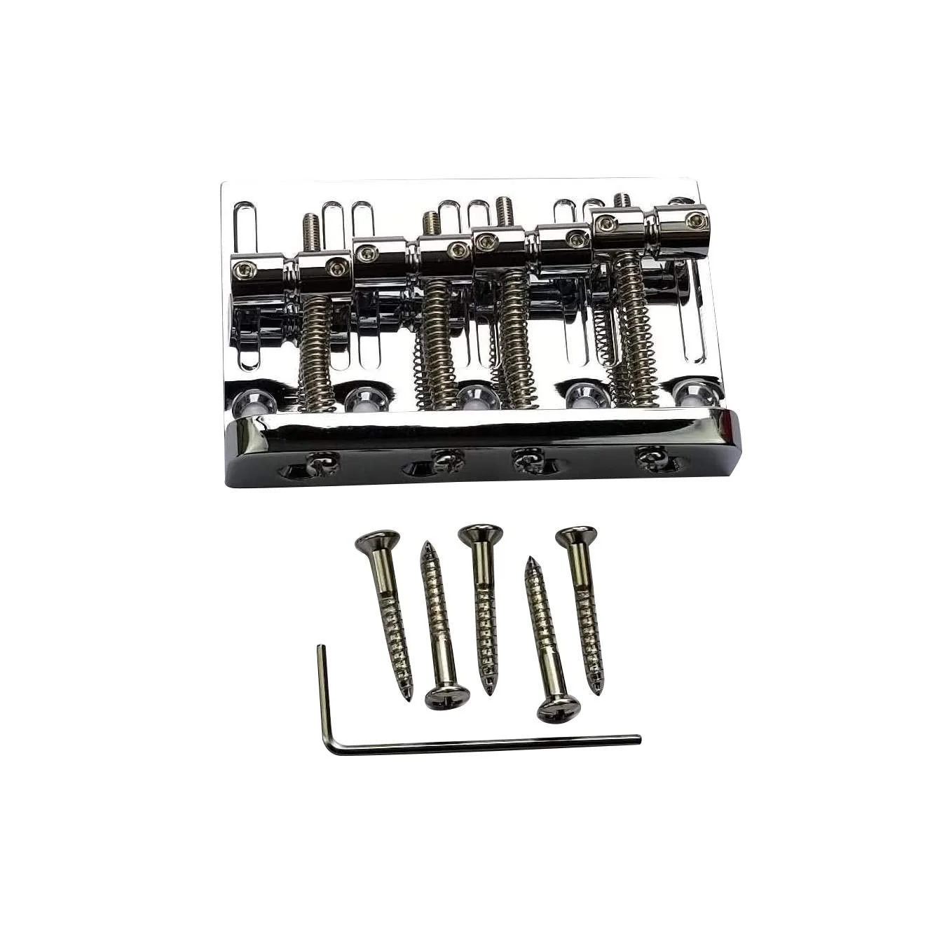 Bass Bridge for 4-String Fender Jazz or Precision Bass- Chrome - Image 2