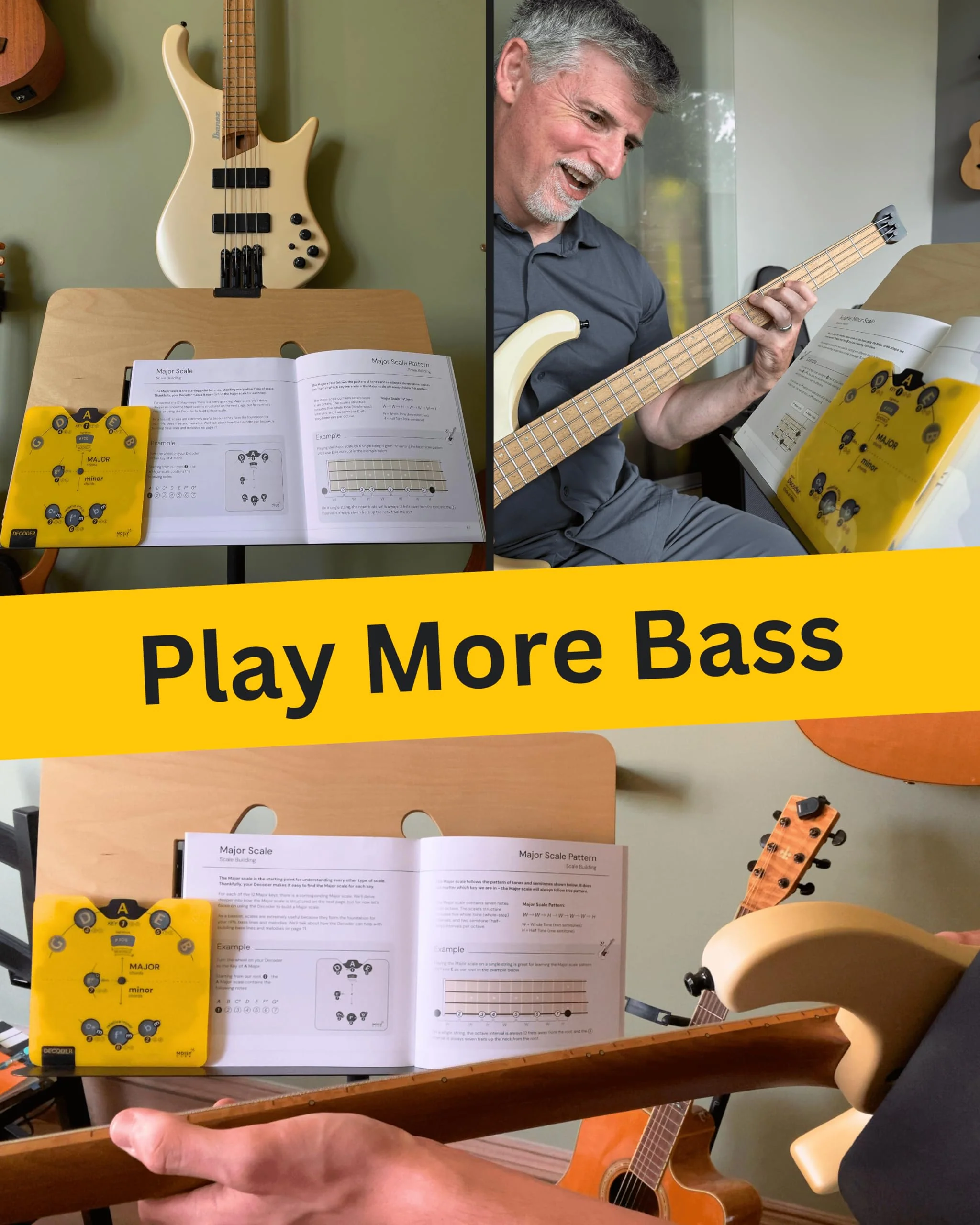 Bass Circle of Fifths Decoder Wheel + 78-Page Music Theory & Songwriting Guide – Color-Coded Bass Guitar Learning Tool for Chords, Keys, Scales & Progressions – Built Practice, Lessons & Gigs Bass Book - Image 3