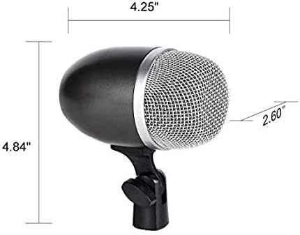 Bass Drum Microphone with Dynamic Pick Up Pattern, Tom Microphone Swivel Adjustable Kick Drum Mic with Durable Steel Mesh Grille Dynamic Instrument Mic - Image 6