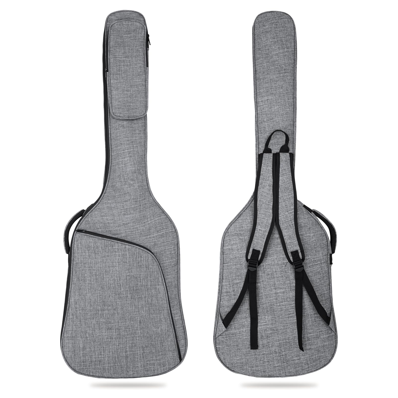 Bass Guitar Bag, Bass Gig Bag 7MM Padding Soft Electric Bass Guitar Case Backpack with Pockets, Grey Grey-1 - Image 7