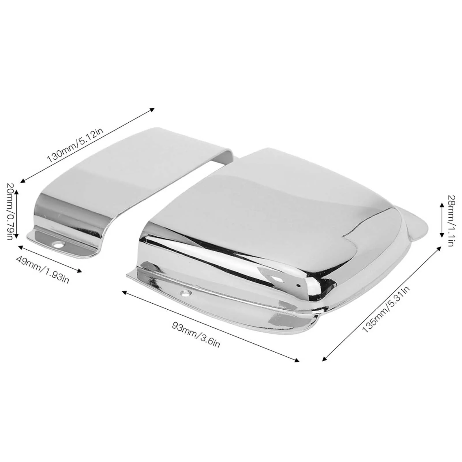 Bass Guitar Bridge Cover with Screws Zinc Alloy Protector Bridge Plate Cover for Electric Bass Guitar (Silver) Silver - Image 2