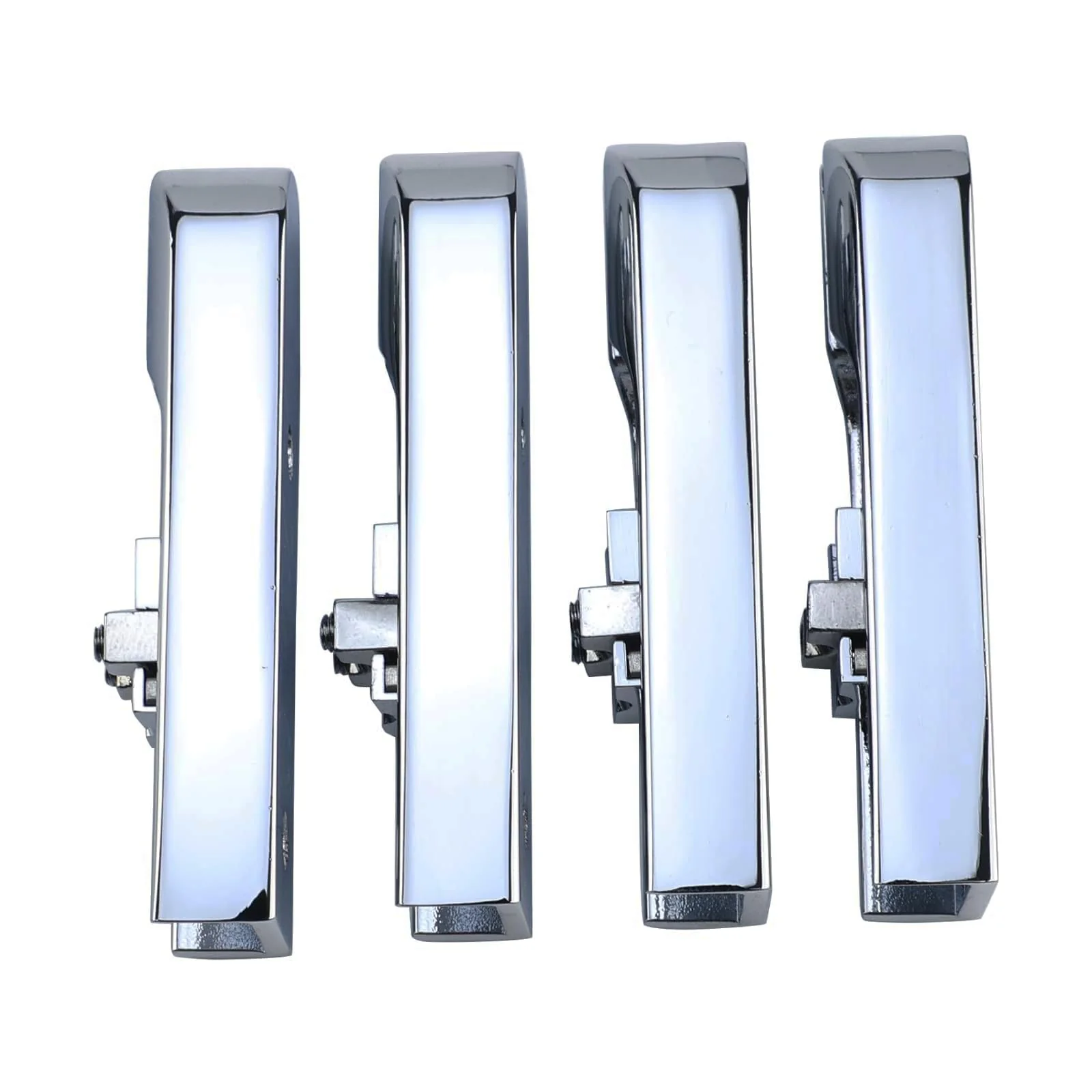 Bass Guitar Bridge with Zinc ALloy Saddle Base Individual Single String Fixed Bridge for 4 String Electric Bass Replacement Parts（Chrome） 4PCS Chrome - Image 7