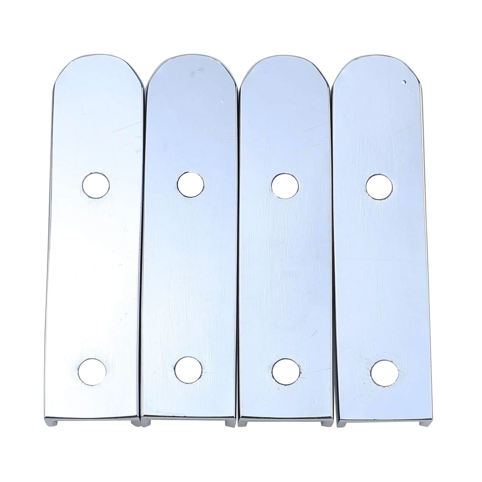 Bass Guitar Bridge with Zinc ALloy Saddle Base Individual Single String Fixed Bridge for 4 String Electric Bass Replacement Parts（Chrome） 4PCS Chrome - Image 8