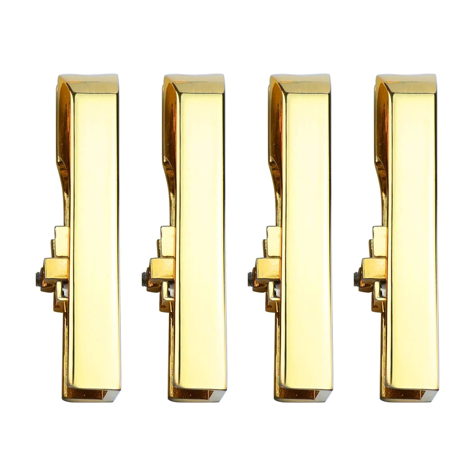 Bass Guitar Bridge with Zinc ALloy Saddle Base Individual Single String Fixed Bridge for 4 String Electric Bass Replacement Parts（Gold） 4PCS Gold - Image 7