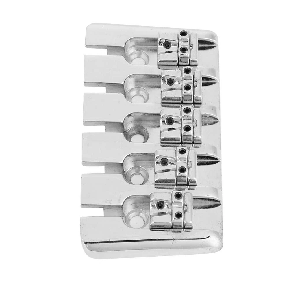 Bass Saddle, High-Quality Replacement for 5-String Electric Bass Guitar Bridge, 5 String Electric Bass Guitar Bridge, Durable Guitar Accessories for Electric Bass Players - Image 5
