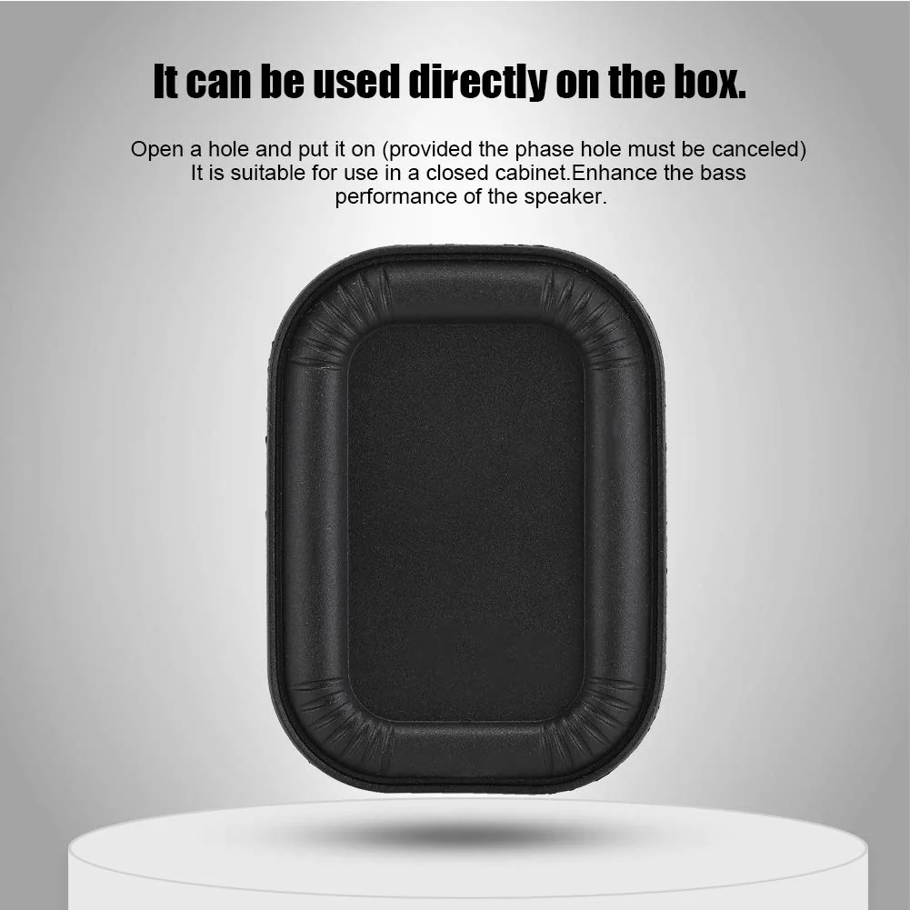 Bass Speaker Passive Radiator, Auxiliary Bass Rubber Vibration Plate Oval for Use in a Closed Cabinet to Enhance the Bass Performance of the Speaker(Black) Black - Image 2