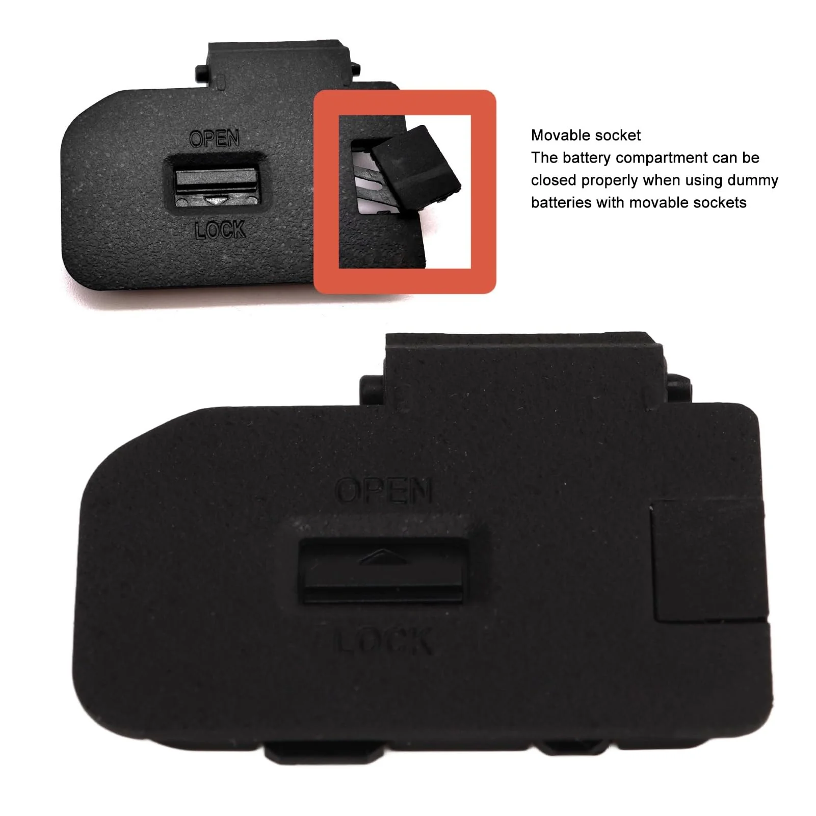 Battery Door Cover for ILCE 7M4 A7R4 A7S3 FX3 A9M2 Camera, Battery Door Chamber Cover Lid Parts, Professional Digital Camera Repair Parts Battery Door with Movable Socket - Image 3