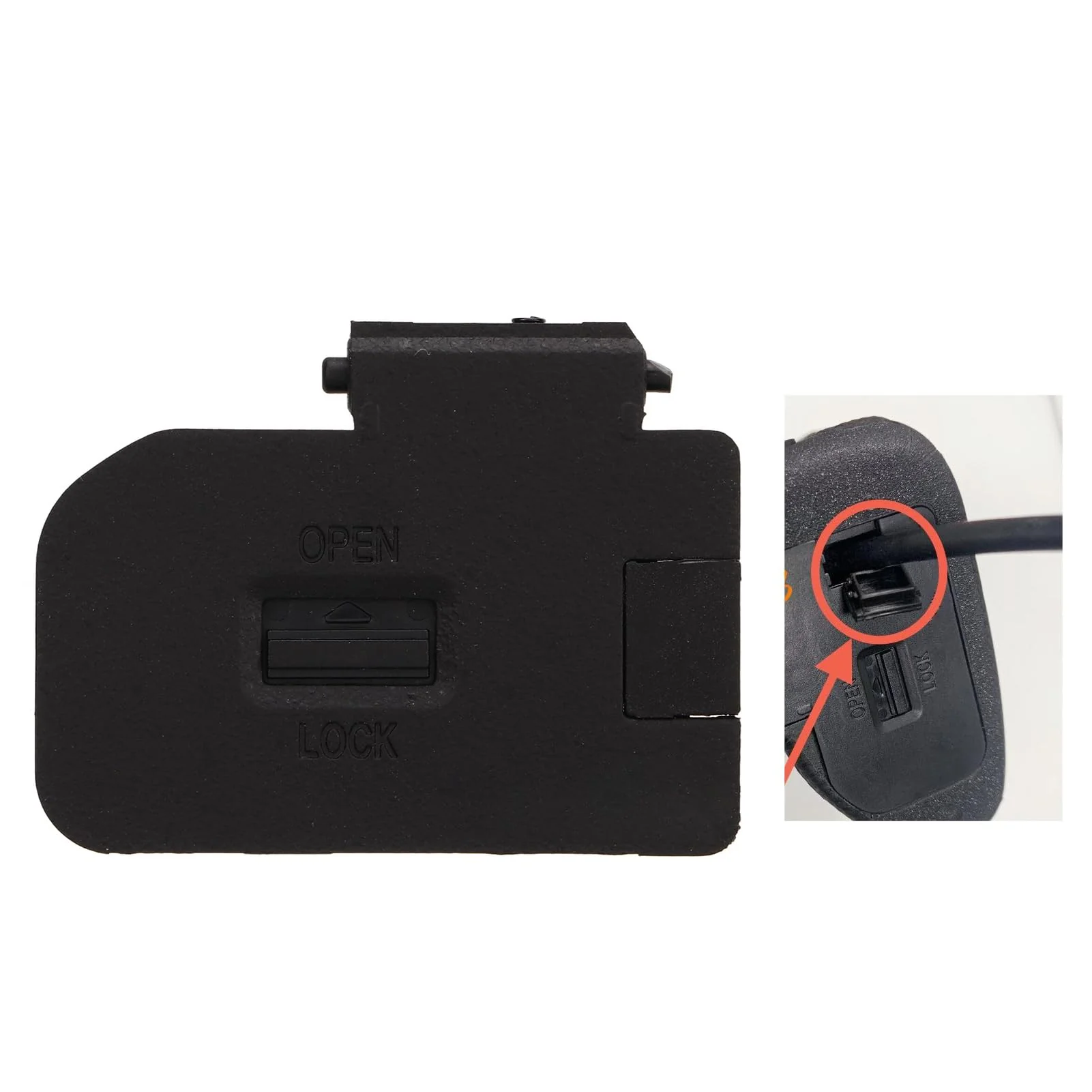 Battery Door Cover for ILCE 7M4 A7R4 A7S3 FX3 A9M2 Camera, Battery Door Chamber Cover Lid Parts, Professional Digital Camera Repair Parts Battery Door with Movable Socket - Image 4
