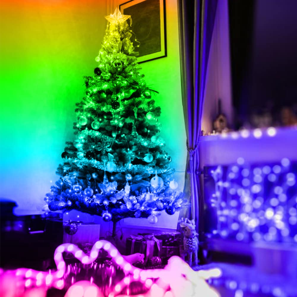 Battery Powered Led Strip Lights 25 ft, LED Lights for Bedroom Battery Operated Color Changing Lights Music Sync App Remote Control RGB USB Led Lights for TV, Room, Rope Lights 25ft - Image 3
