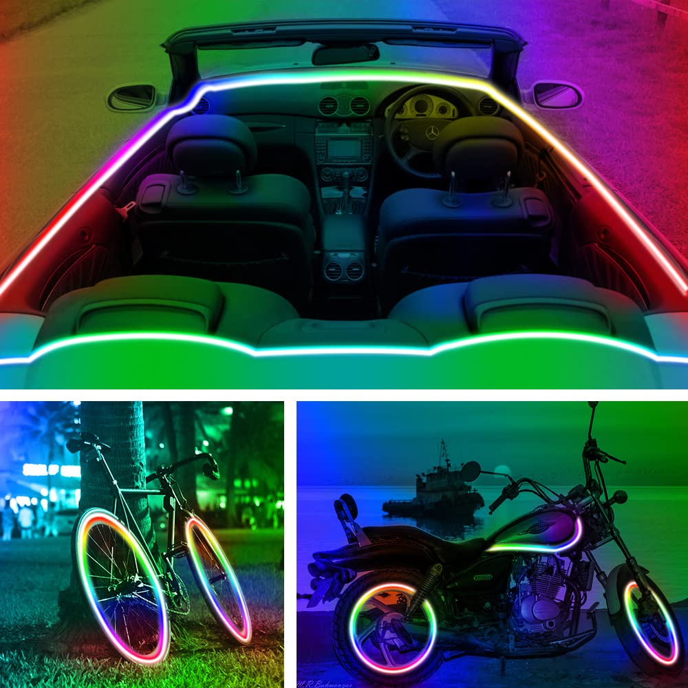 Battery Powered Led Strip Lights 25 ft, LED Lights for Bedroom Battery Operated Color Changing Lights Music Sync App Remote Control RGB USB Led Lights for TV, Room, Rope Lights 25ft - Image 4