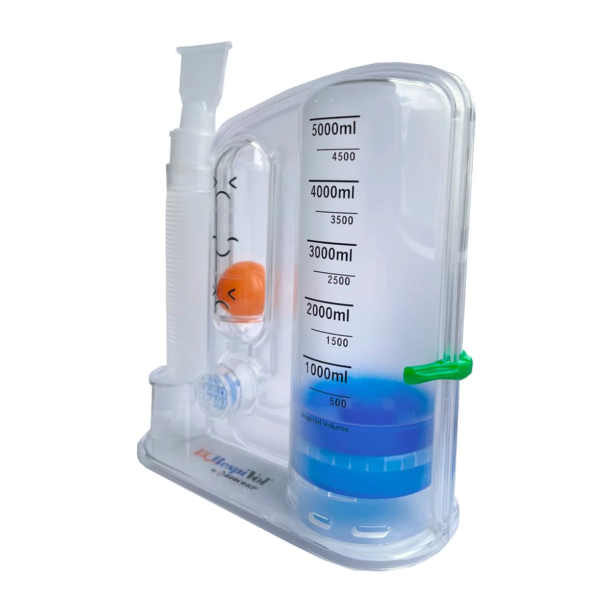 BC Respivol Volumetric Inspiration Trainer 5000ml One Ball Spirometer for Breathing Exercises 5000 ml - Image 2