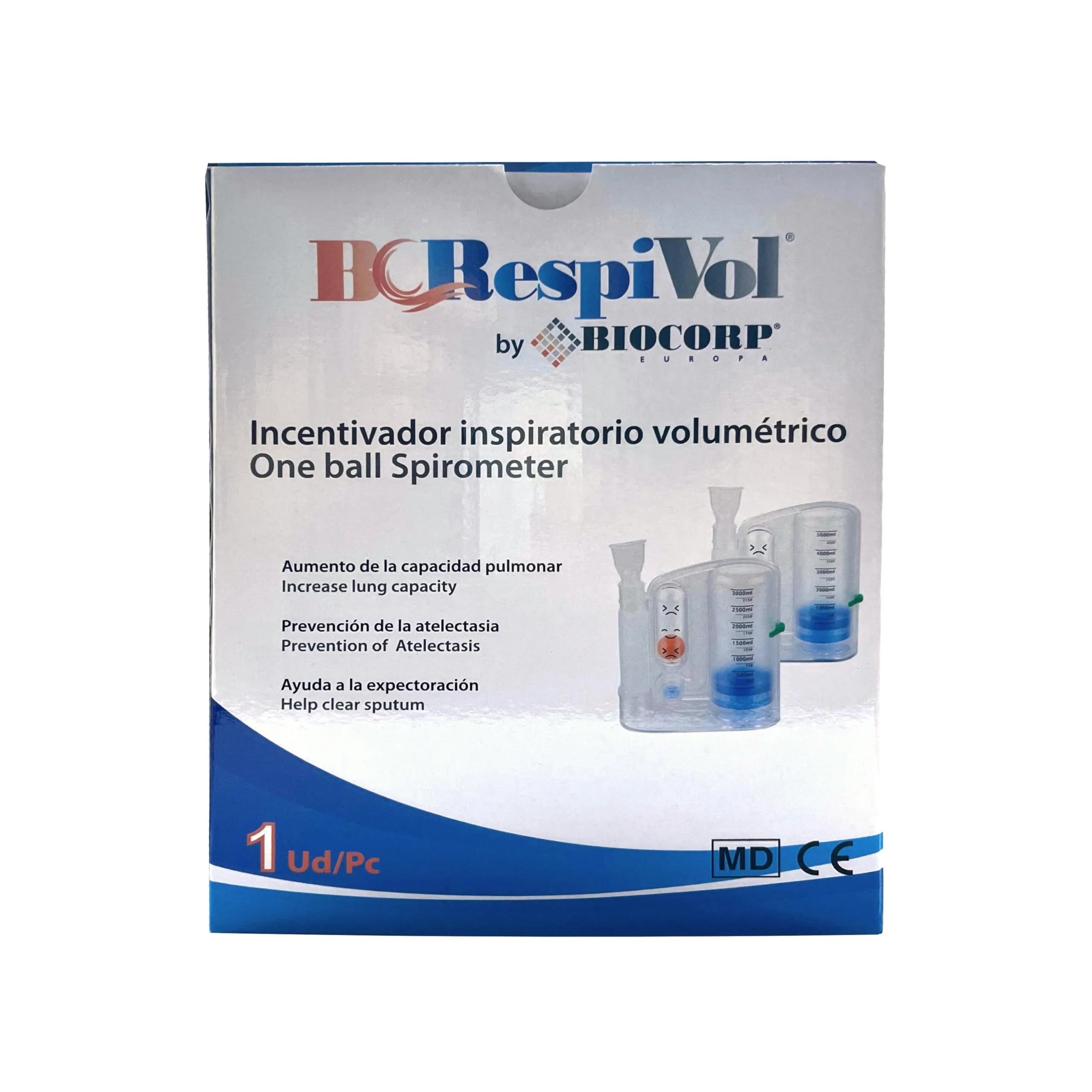 BC Respivol Volumetric Inspiration Trainer 5000ml One Ball Spirometer for Breathing Exercises 5000 ml - Image 6