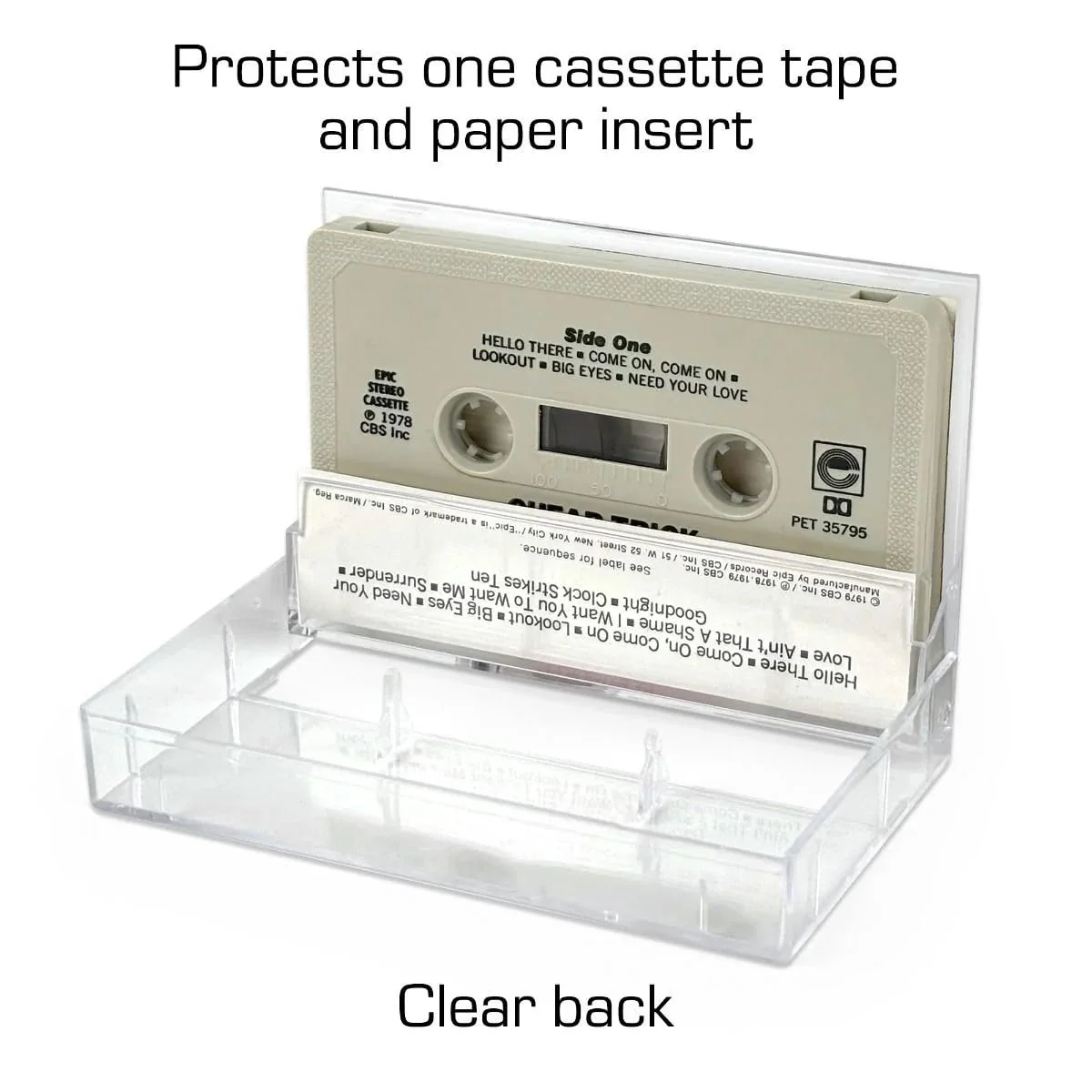 BCW Cassette Tape Cases - 10 Pack | Crystal Clear Protective Polystyrene Case | Protect and Display Your Audio Tape Collection | Fits Standard Cassette Tapes - Image 3