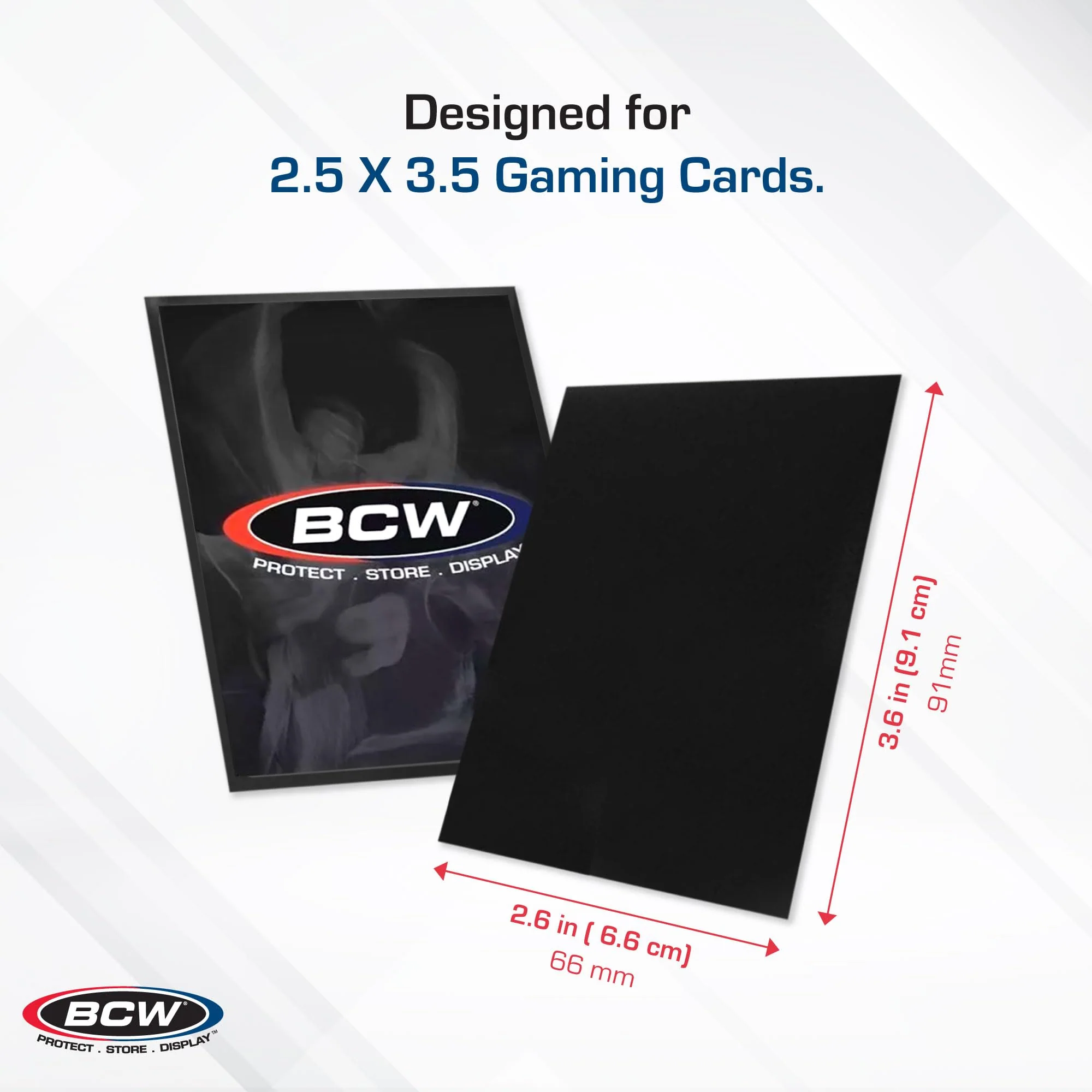 BCW Deck Guard - Double Matte Card Sleeves | 500 Count Box (10 Packs of 50 Sleeves) |Acid-Free, No PVC | Fits 2.5" x 3.5" Game Cards | Archival Safe Sleeves for Card Protection (Black) Black - Image 4