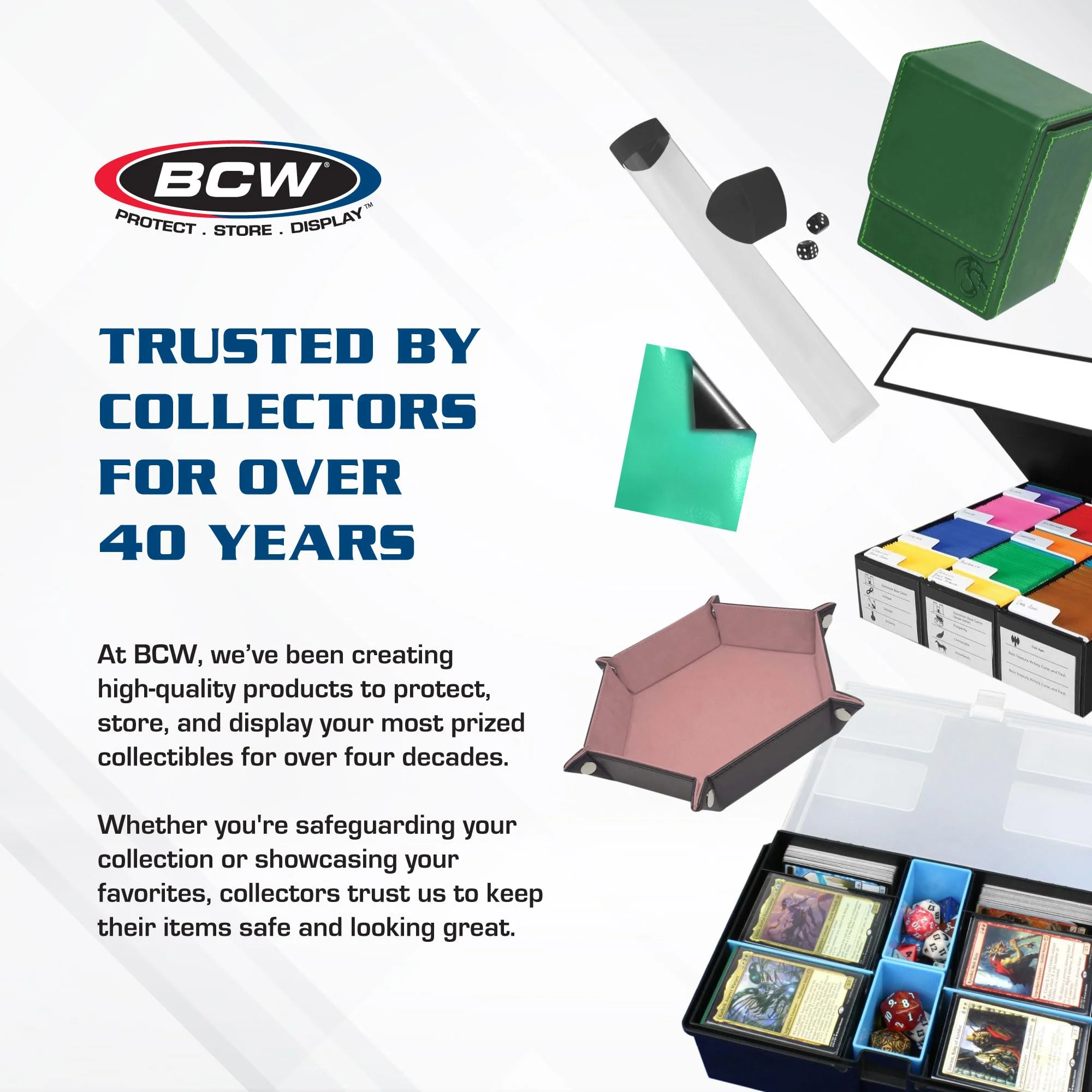 BCW Deck Guard - Double Matte Card Sleeves | 500 Count Box (10 Packs of 50 Sleeves) |Acid-Free, No PVC | Fits 2.5" x 3.5" Game Cards | Archival Safe Sleeves for Card Protection (Black) Black - Image 7