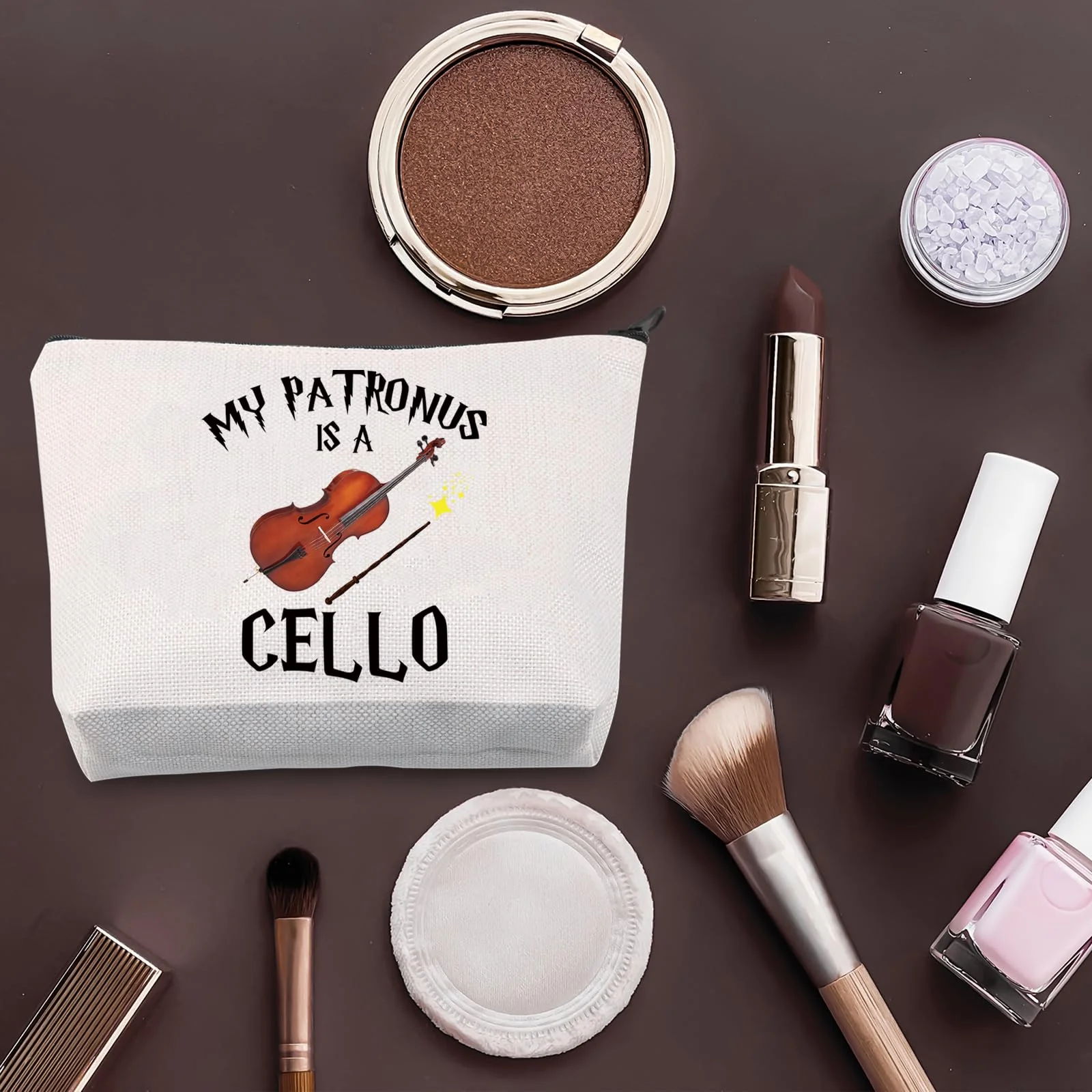 BDPWSS Funny Cello Gift Cello Player Gift Cellist Musician Gift Orchestra Cello Lover Gift My Patronus Is A Cello Makeup Bag (Patronus is cello bag), CB1-10015 Patronus is cello bag - Image 4