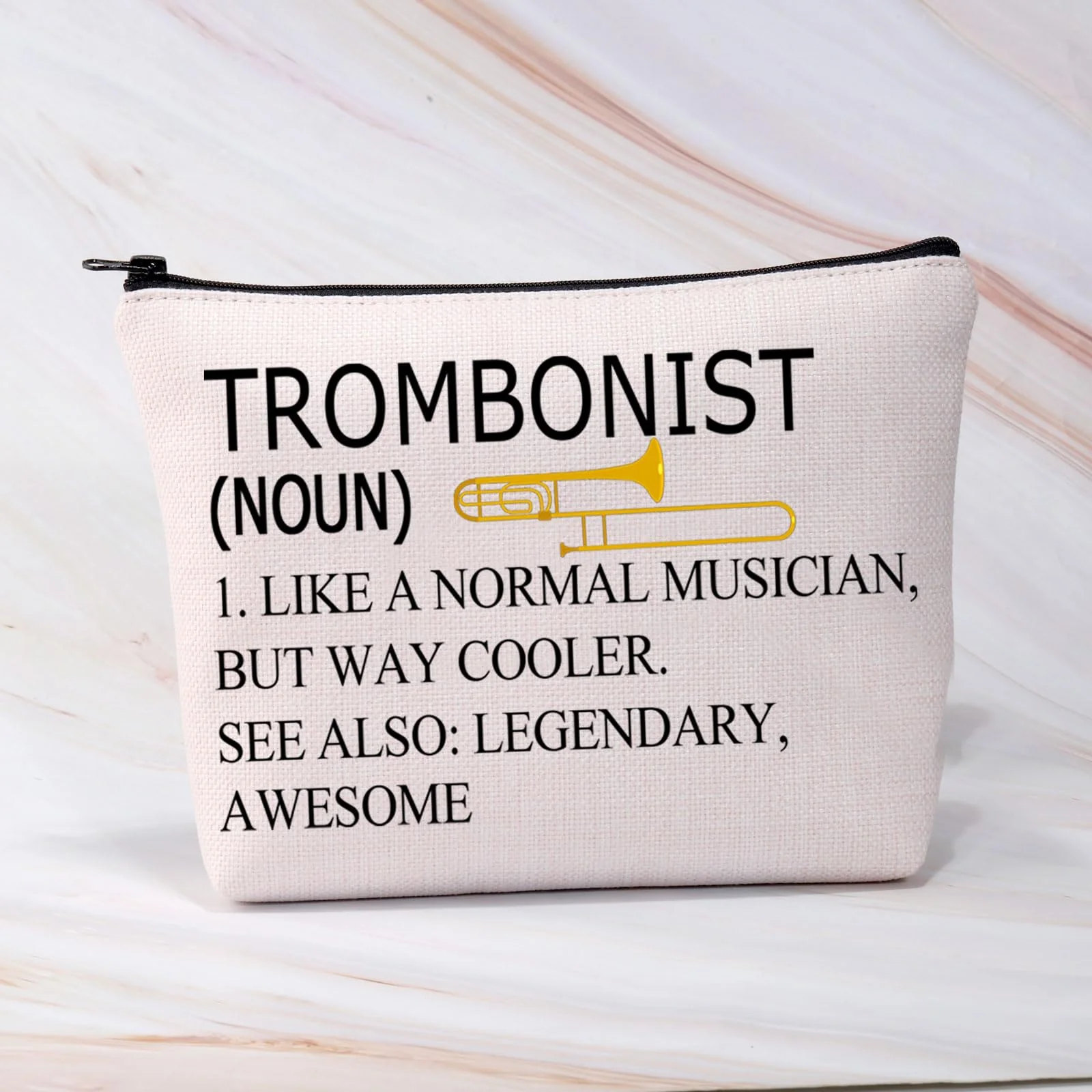 BDPWSS Trombone Player Gift Trombonist Makeup Bag Trombone Musician Gift Music Instrument Gift Orchestra Music Lover Gift (Trombonist noun) Trombonist noun - Image 5