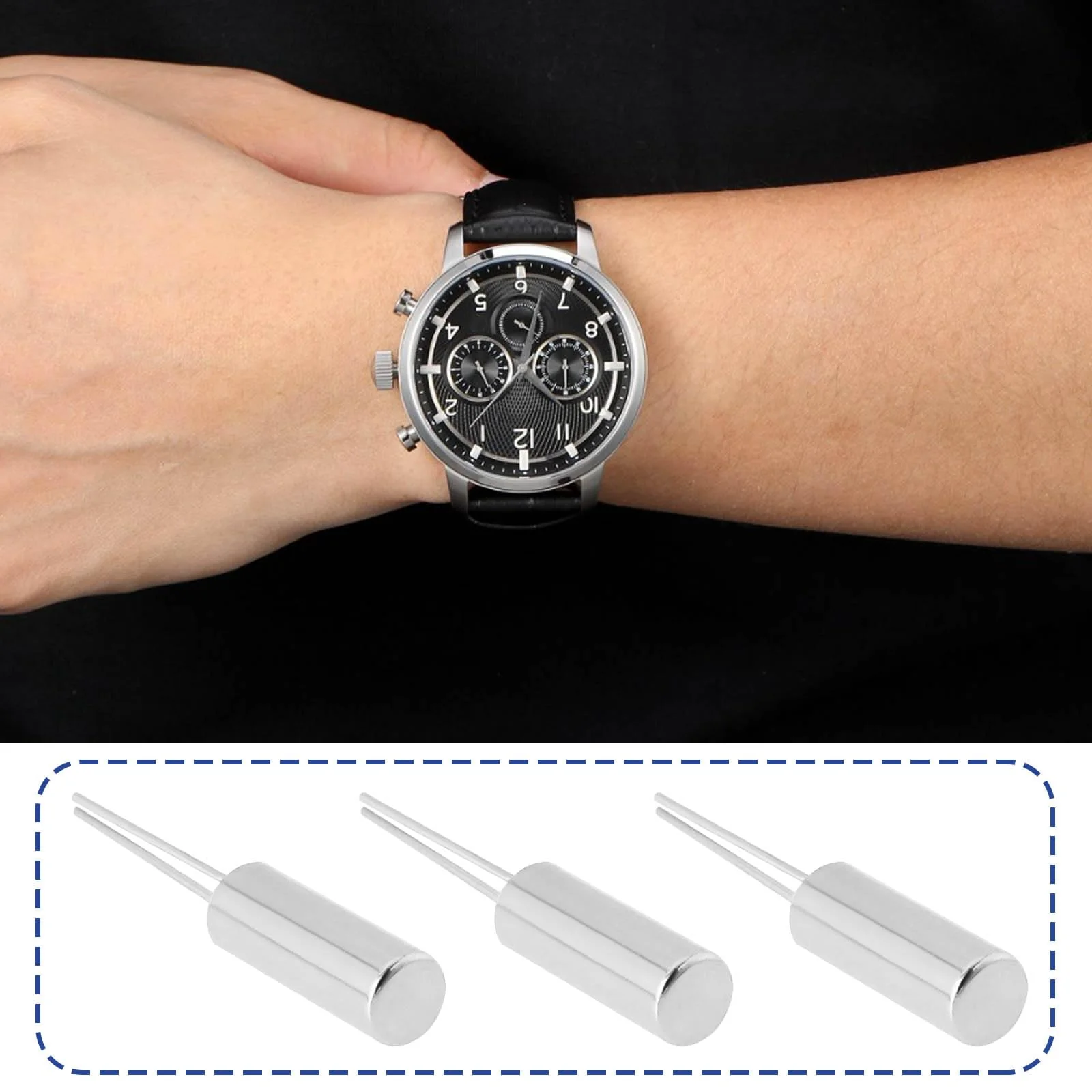Be In Your Mind 20 Pieces 32.768 KHz Cylindrical Quartz Oscillators 3 x 8 mm Watch Quartz Replacement for TV Electronics PC Cards Electronic Meters - Image 2