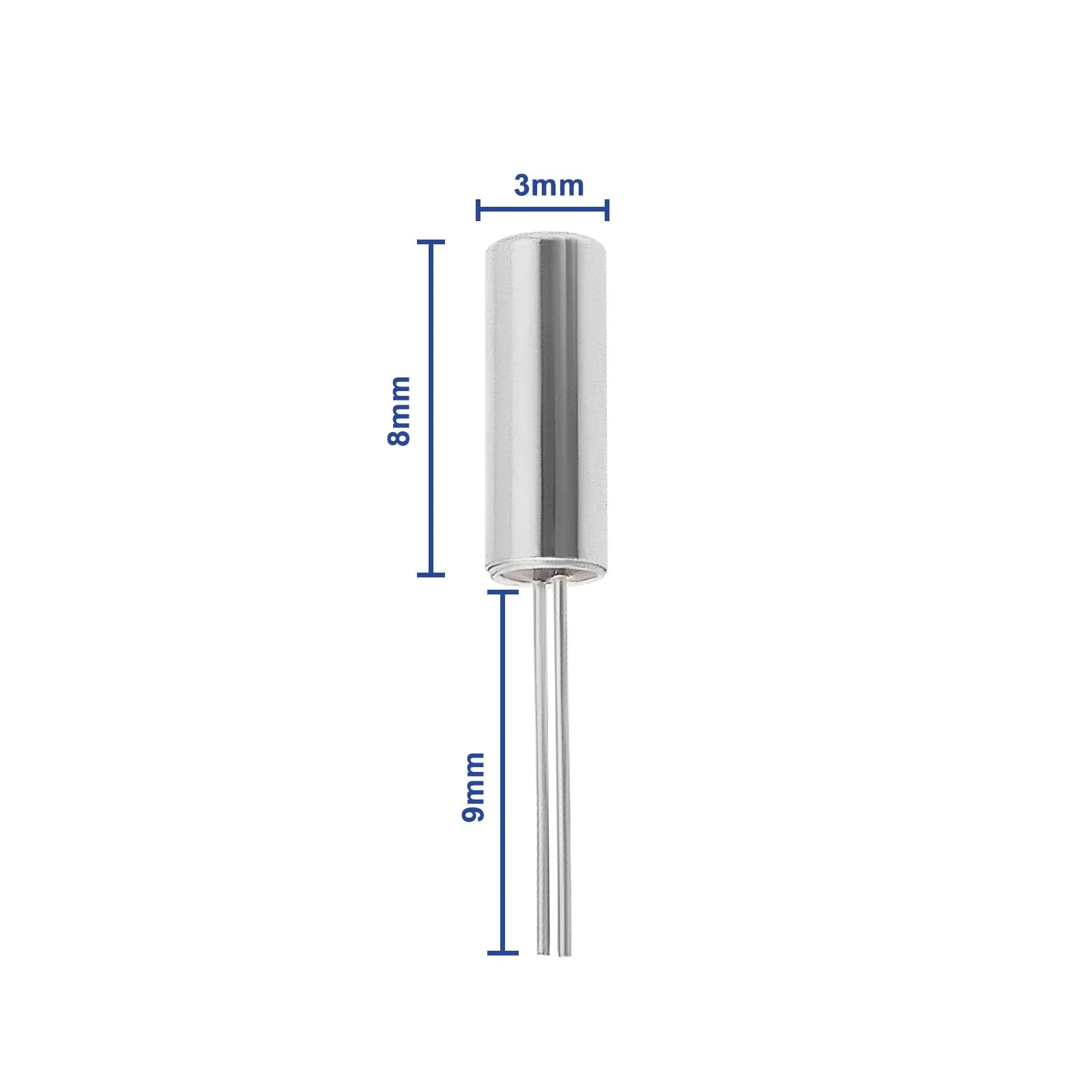 Be In Your Mind 20 Pieces 32.768 KHz Cylindrical Quartz Oscillators 3 x 8 mm Watch Quartz Replacement for TV Electronics PC Cards Electronic Meters - Image 4