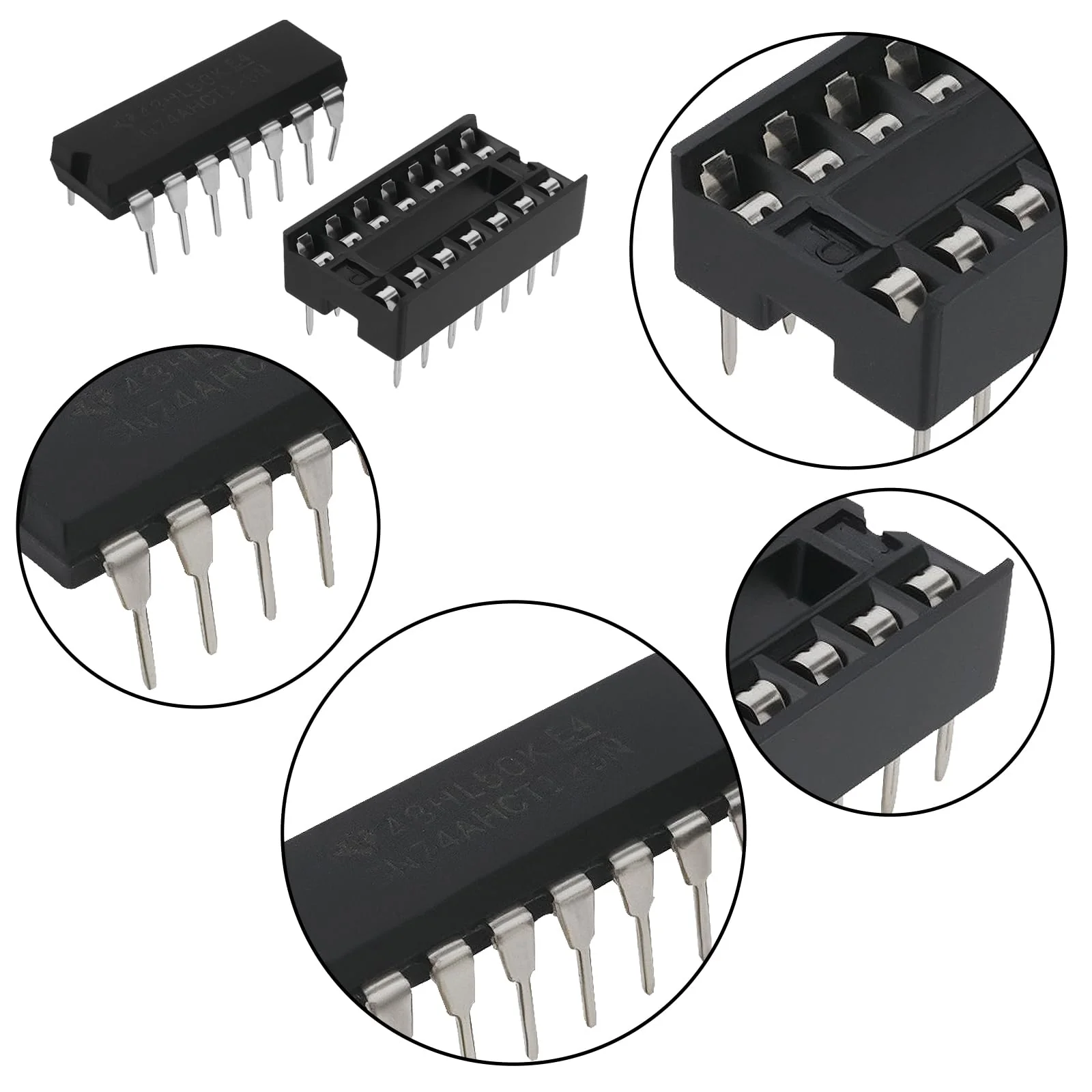 Be In Your Mind 5 Sets SN74AHCT125N Quad-Bus Buffer Chips with Three States and Sockets for Buffering Digital Circuits - Image 4
