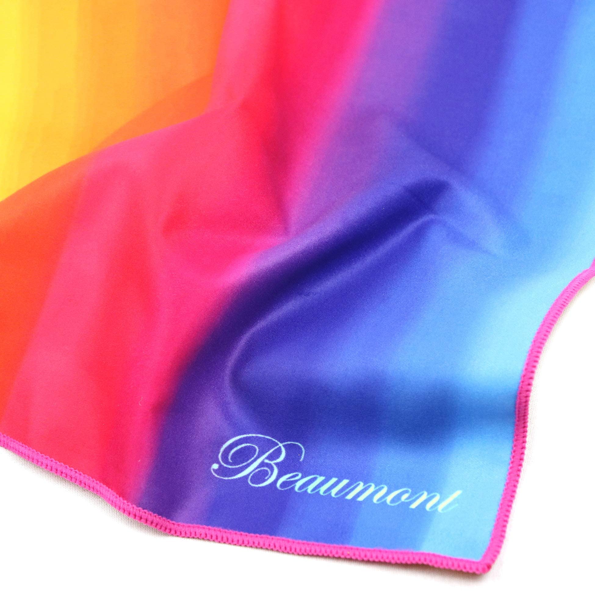 Beaumont Hazy Rainbow Musical Polishing & Cleaning Patterned Instruments Trumpet Clarinet Sax Flute Recycled Microfibre Cleaning Cloth Brass Silver 40 x 30 cm (BFC4030-HR) - Image 3