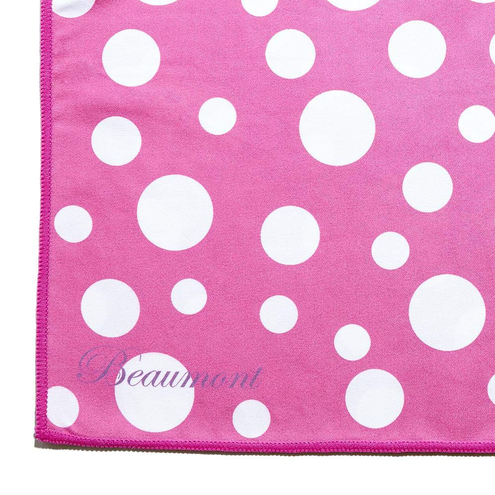 Beaumont Pink Polka Dot Musical Polishing & Cleaning Patterned Instruments Trumpet Clarinet Sax Flute Recycled Microfibre Cleaning Cloth Brass Silver 40 x 30 cm (BFC4030-PP) - Image 5