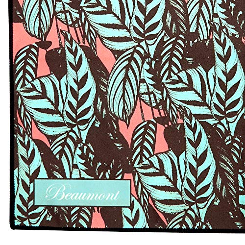 Beaumont Tropical Leaves Musical Polishing & Cleaning Patterned Instruments Trumpet Clarinet Sax Flute Recycled Microfibre Cleaning Cloth Brass Silver 40 x 30 cm (BFC4030-TL) - Image 6