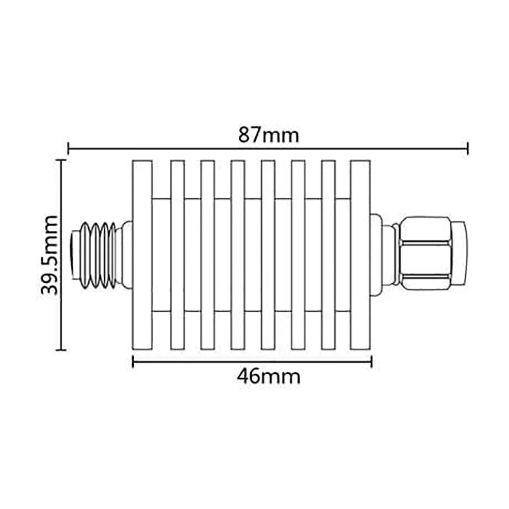BECEN 25 W N RF attenuator 3 GHz plug 1-40 dB selectable (20 dB) - Image 3