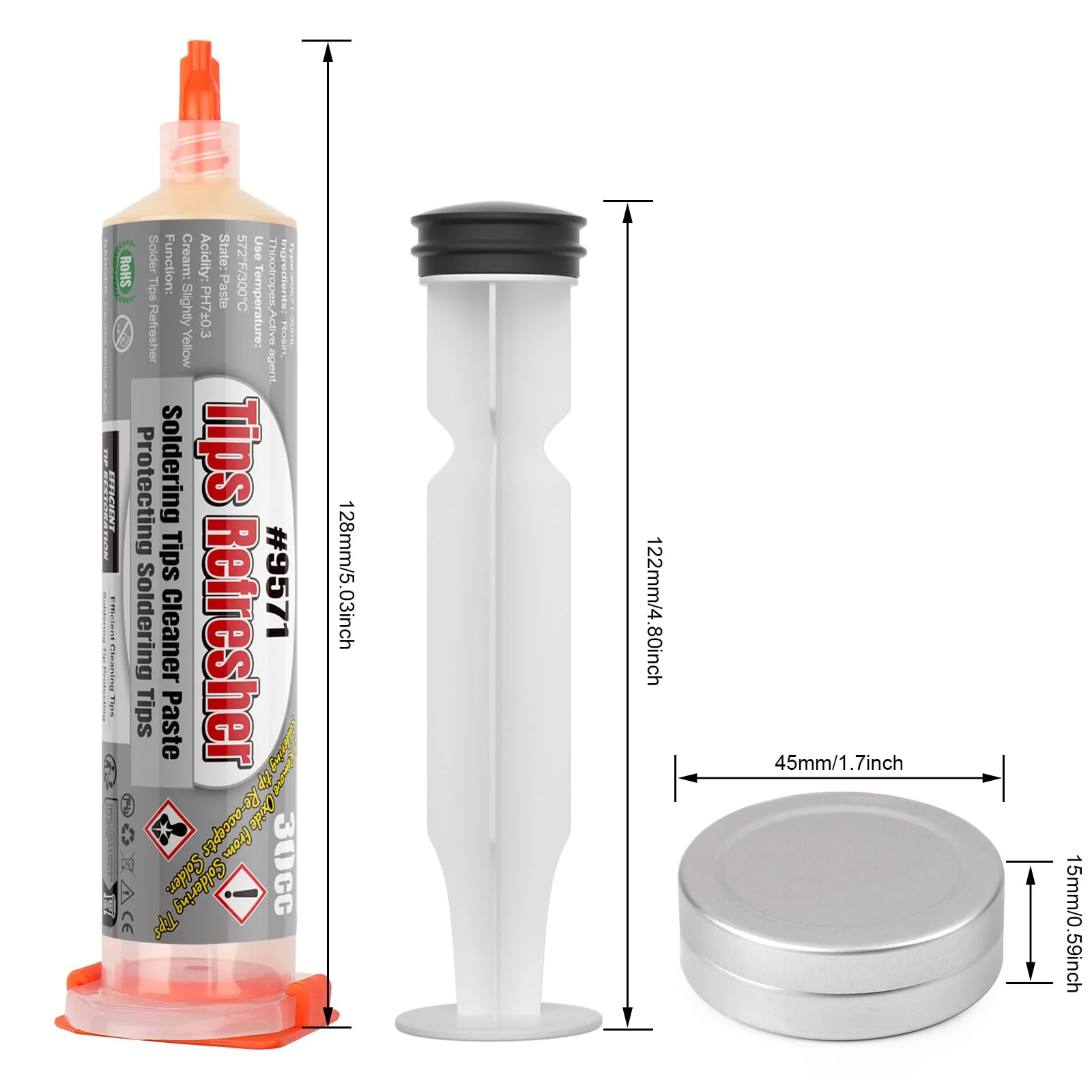 BEEYUIHF Lead Free Soldering Tip Reactivator, Tip Activator for Reactivating Oxidized Soldering Tips, Regeneration Oxidized Tips, Soldering Tip Cleaner, 30ml Soldering Iron Tip Protection #9571 - Image 7