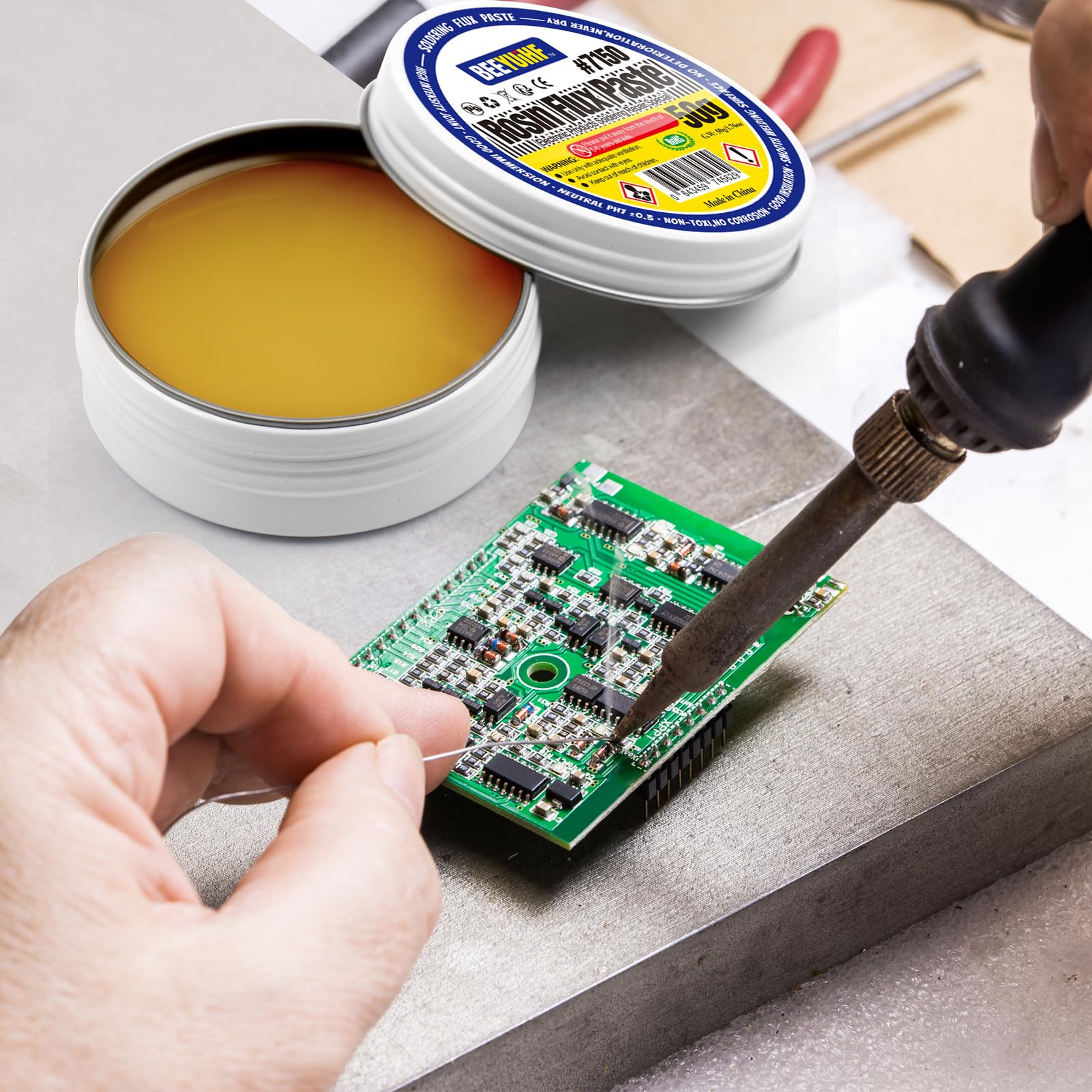 BEEYUIHF Rosin Flux, Soldering Paste Flux, Electronic Flux for Soldering for SMD PCB Welding (2.29oz/65g) - Image 5