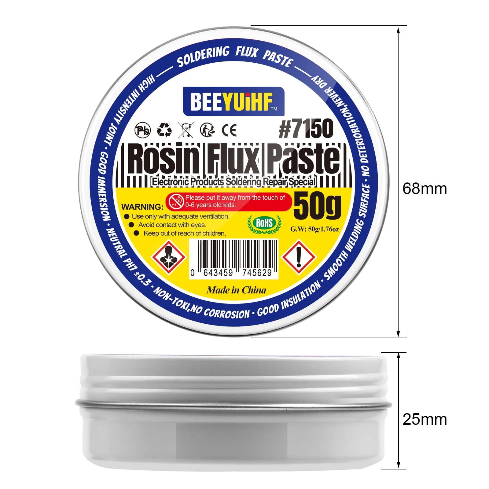 BEEYUIHF Rosin Flux, Soldering Paste Flux, Electronic Flux for Soldering for SMD PCB Welding (2.29oz/65g) - Image 7