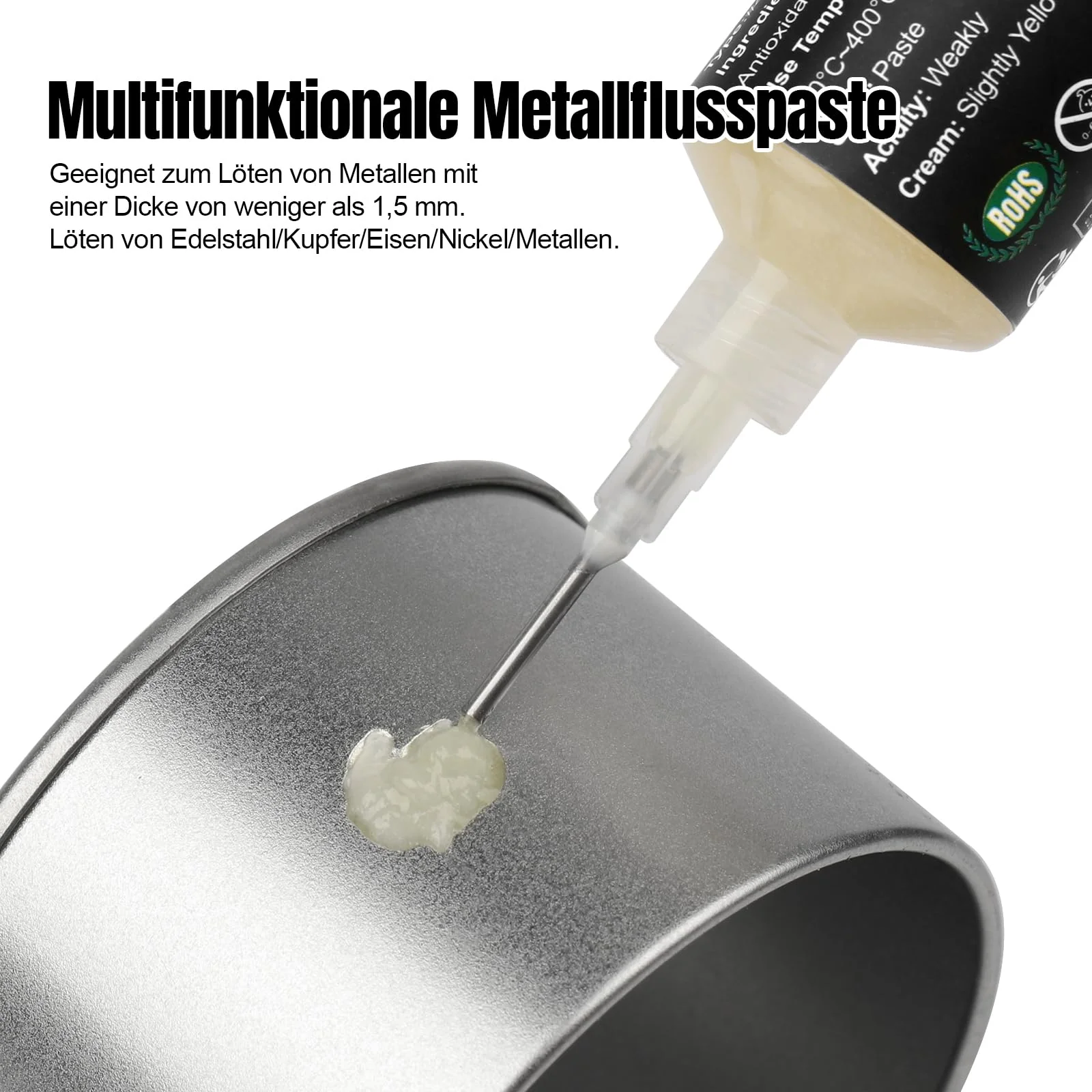 BEEYUIHF Stainless Steel Flux Paste Soldering, 30 ml Multifunctional Metal Soldering Paste Flux for Battery, Nickel, Copper, Nickel, Galvanized Sheet, Solder Flux Paste #4910 - Image 4